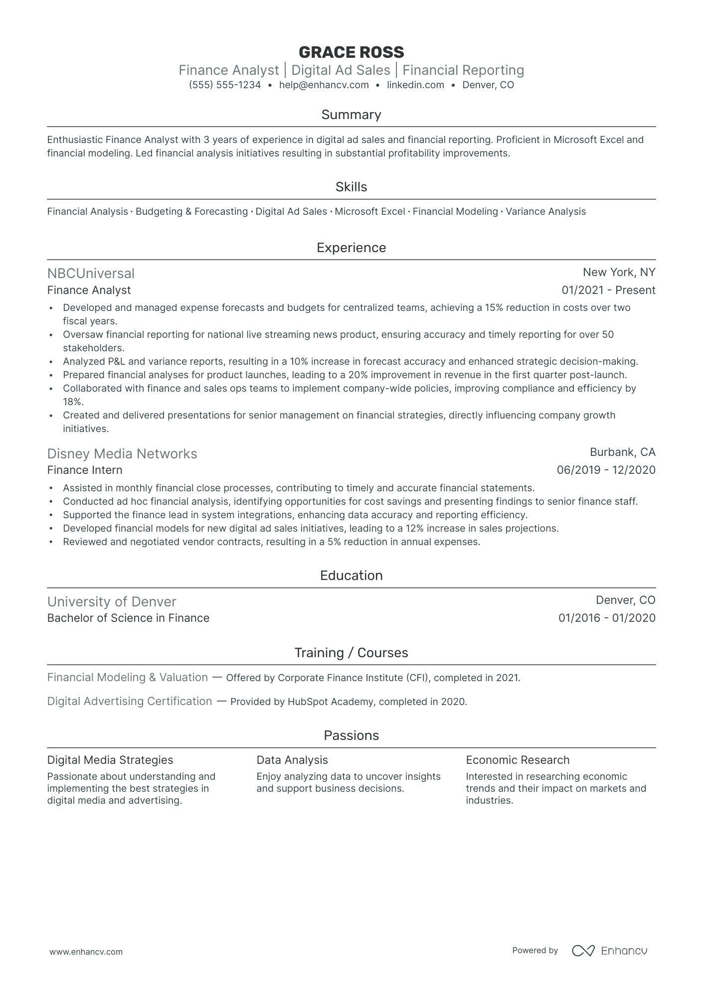 Digital Media Director resume example