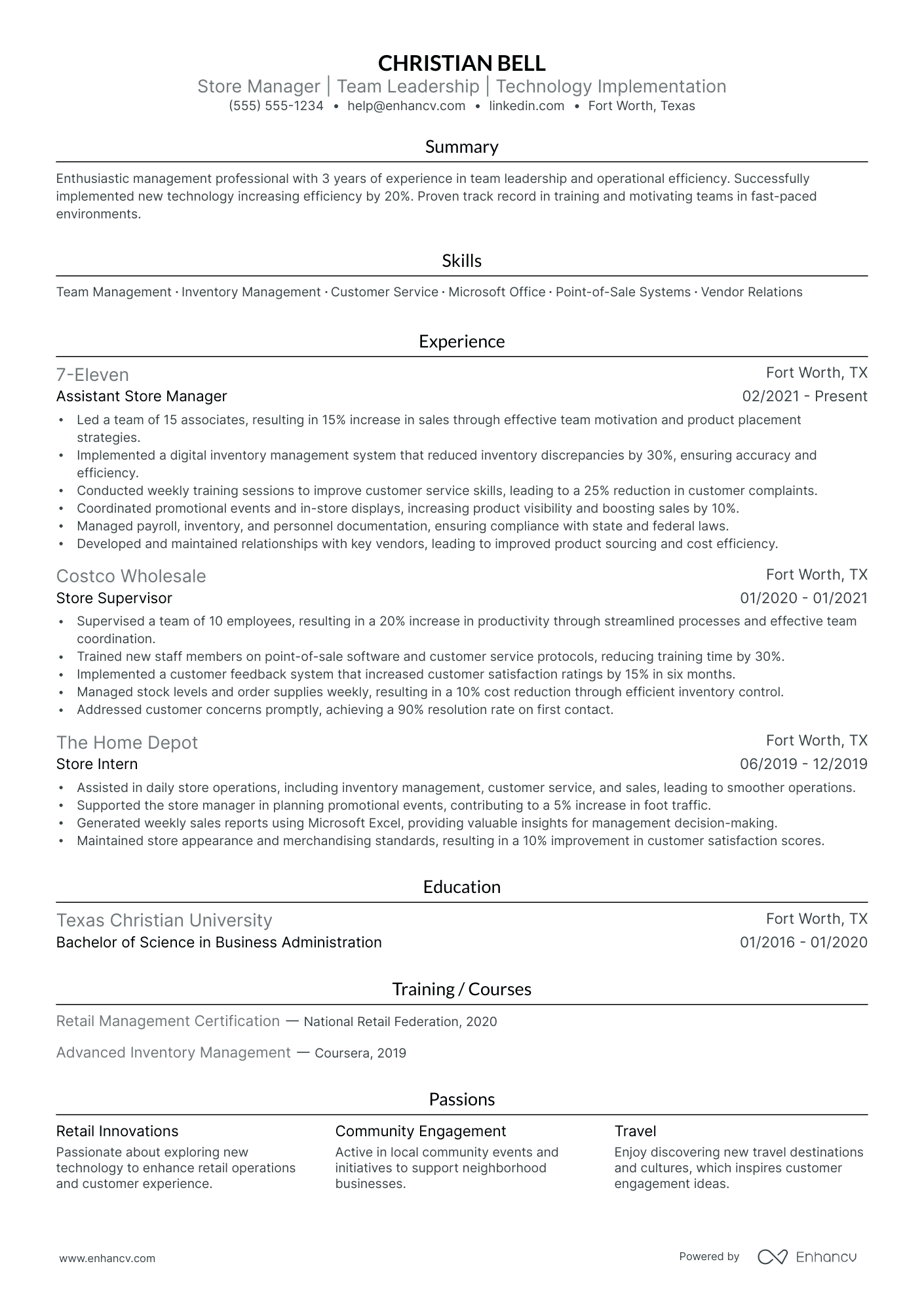 General Manager - Retail Resume Example Resume Example