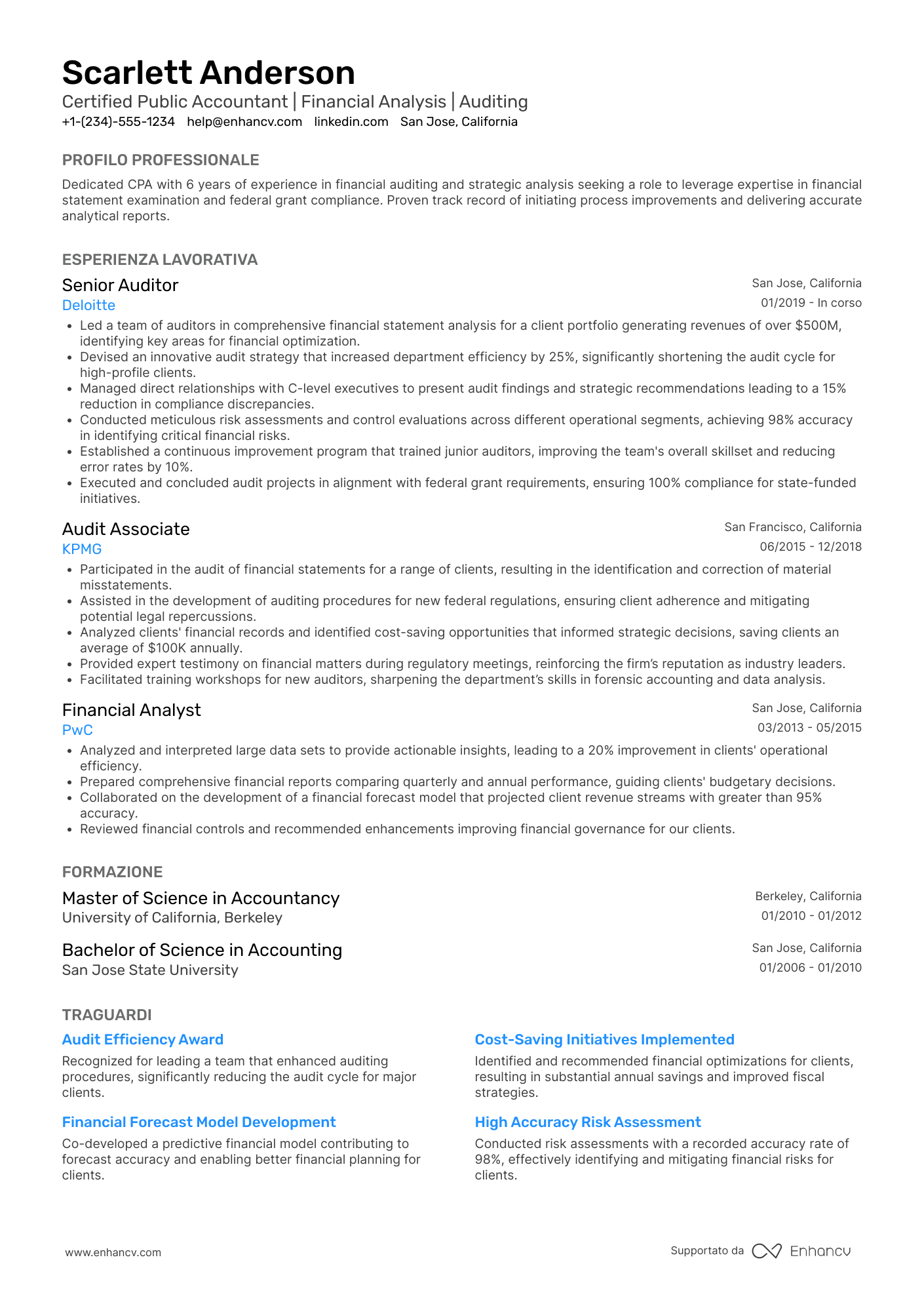 Grey single column classic resume template with a focus on experience and side projects.