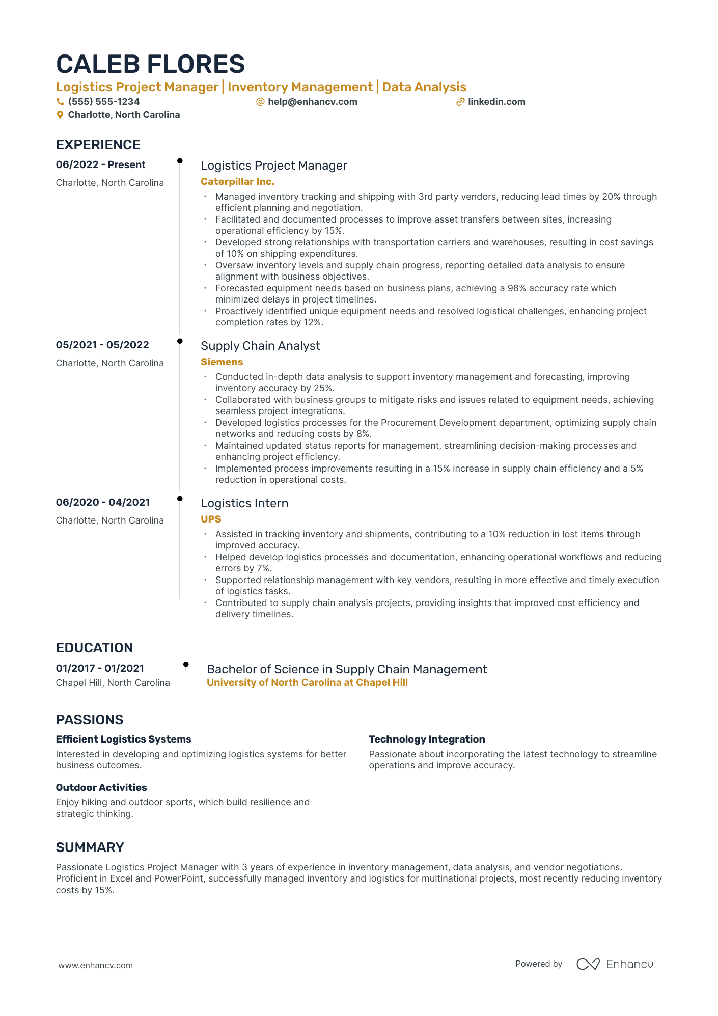 Logistics Project Manager Resume Example Resume Example