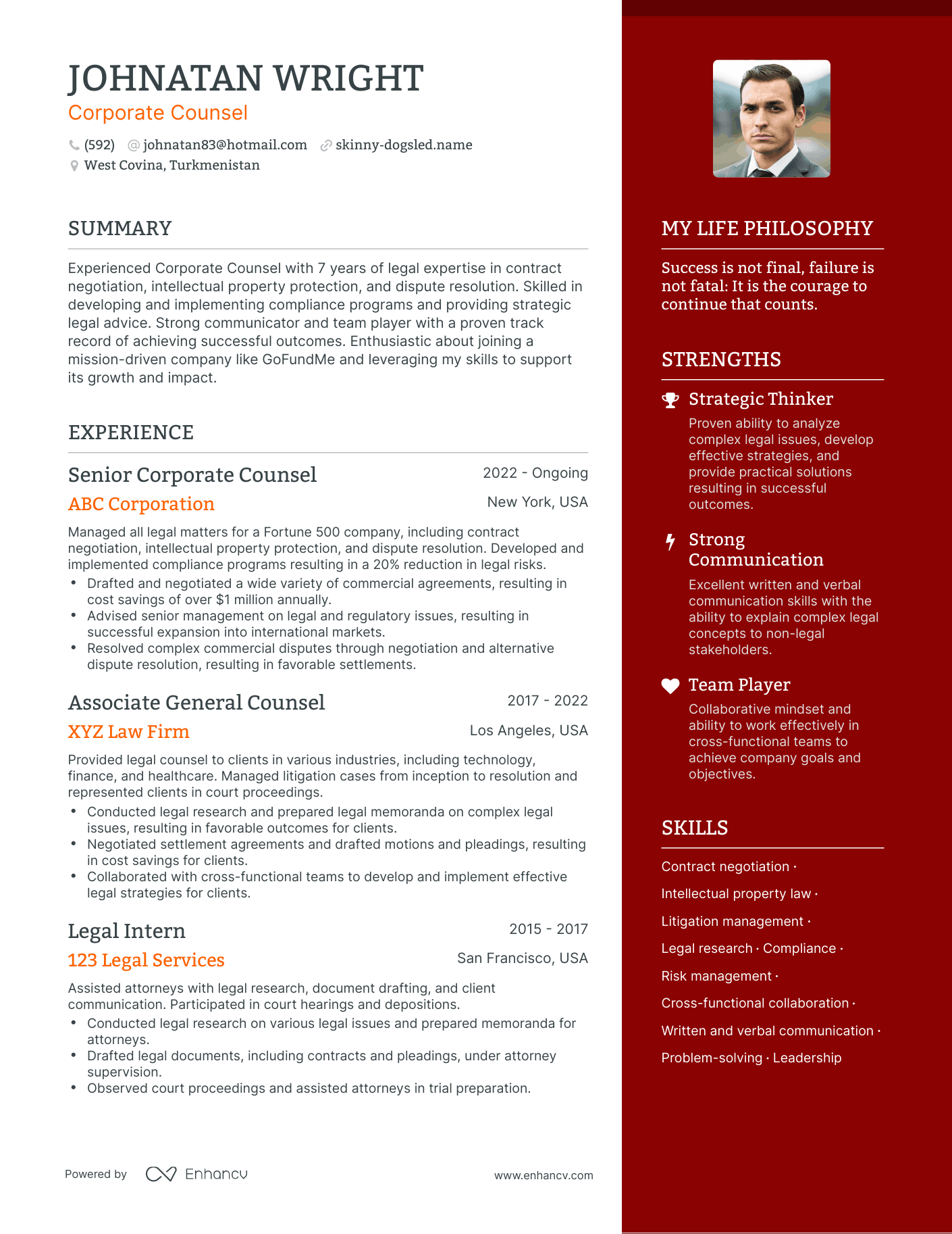 Herschel Walker's Resume Example - ChatGPT Famous Resumes