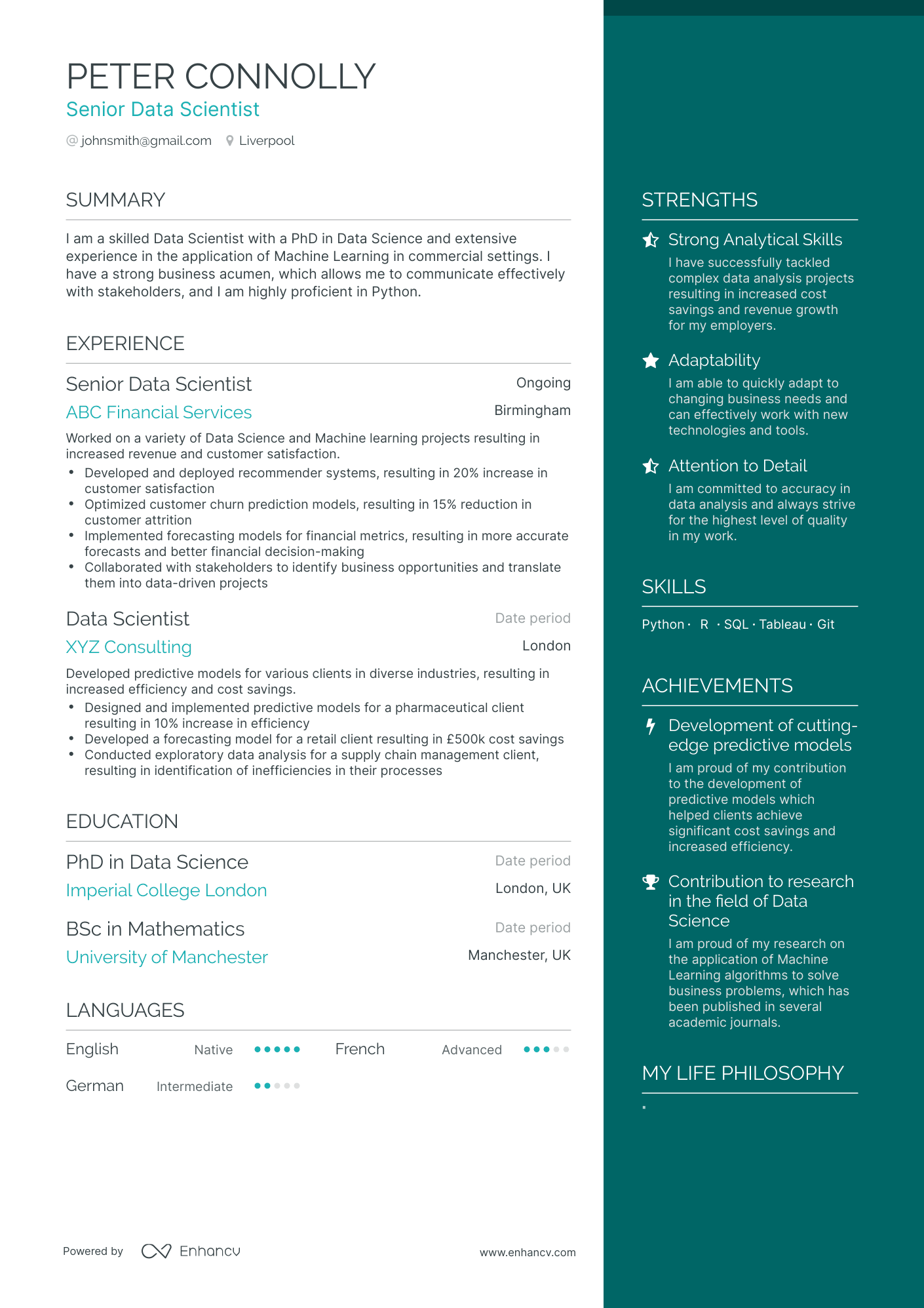 3 Data Scientist CV Examples for 2023