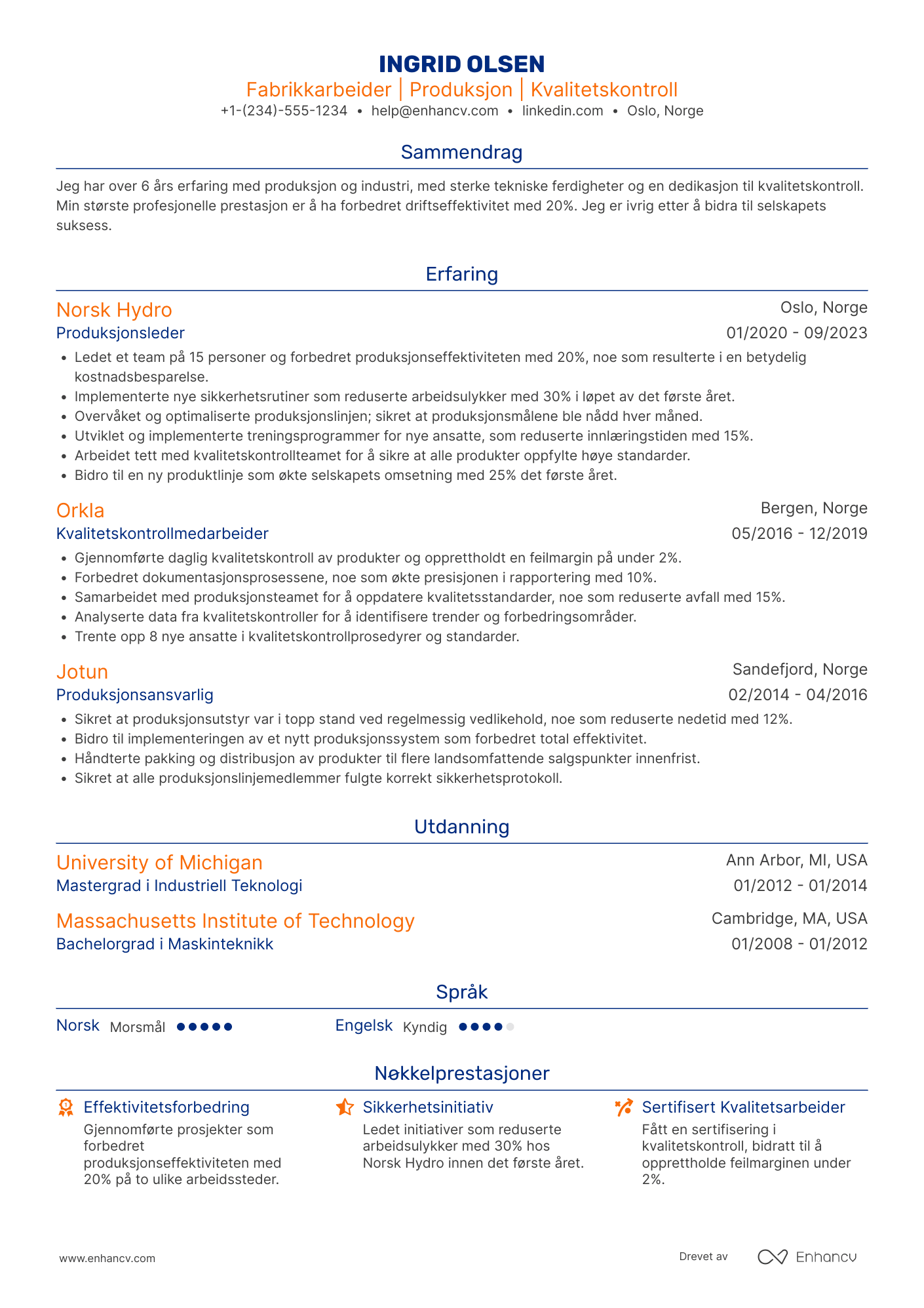 Fabrikkarbeider CV
