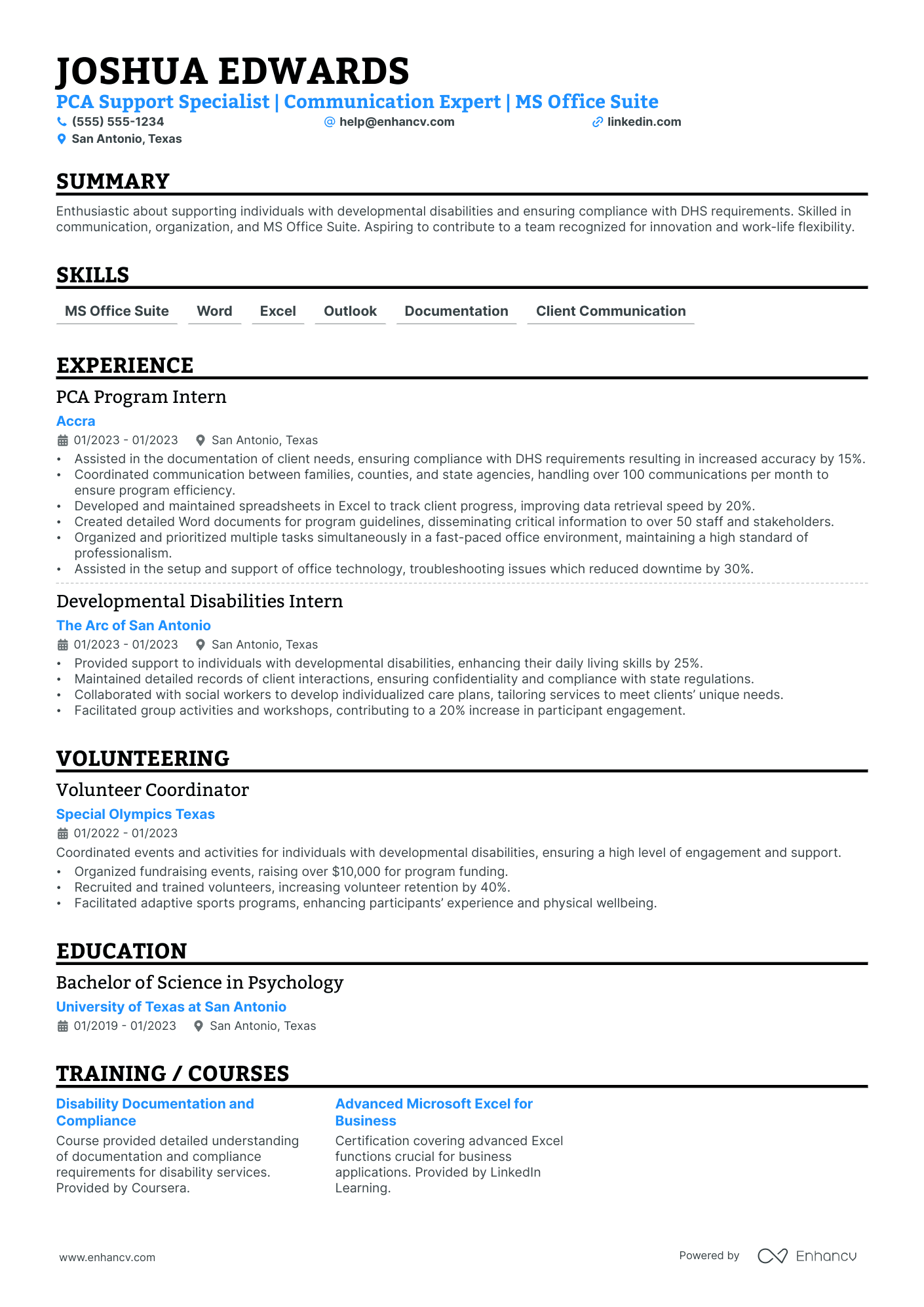 Entry-Level Quality Assurance Specialist resume example