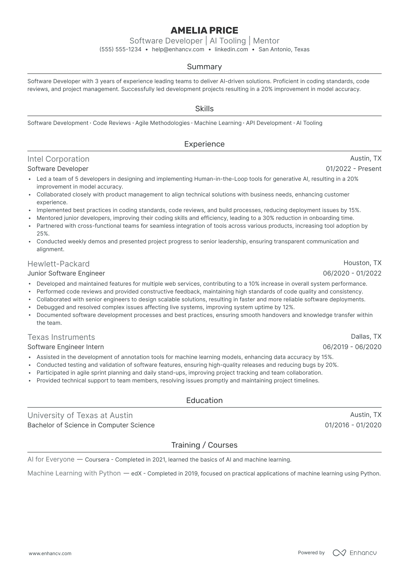 Software Developer Project Manager Resume Example Resume Example