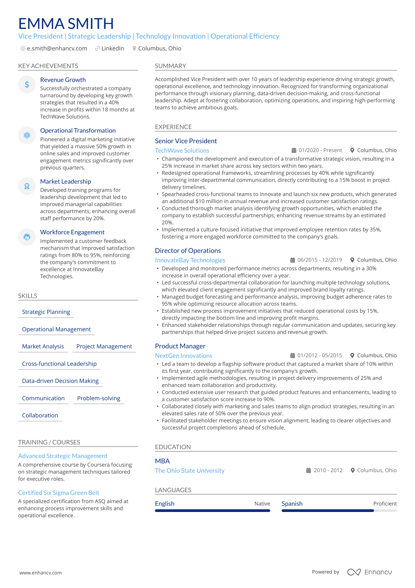 Blue Stylish resume template An artist resume template with blue accent colors.