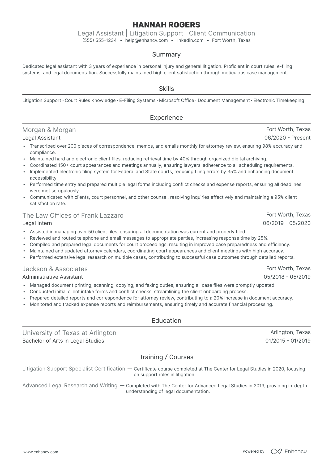 Personal Injury Legal Assistant Resume Example Resume Example