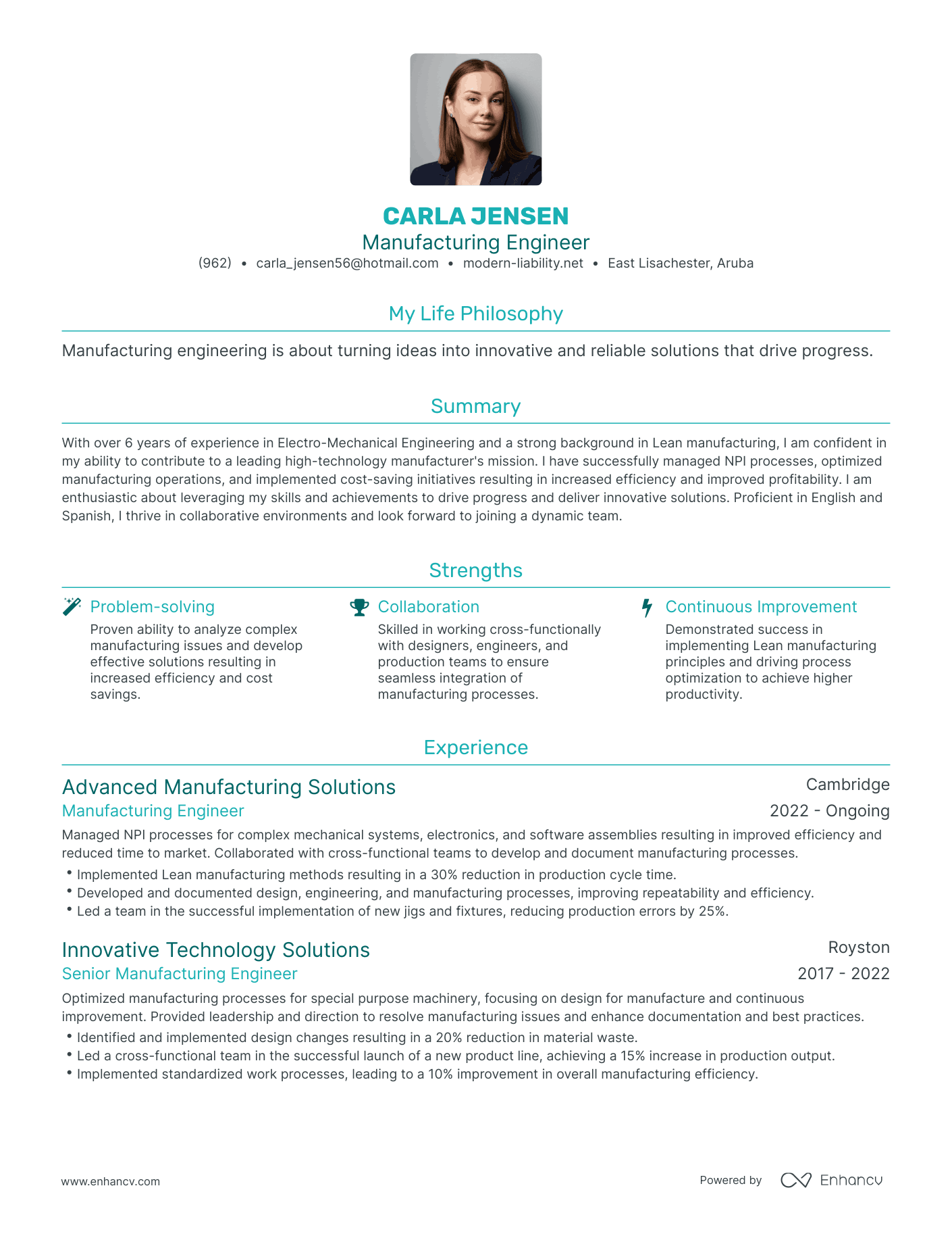 3 Manufacturing Engineer Resume Examples & How-To Guide for 2023