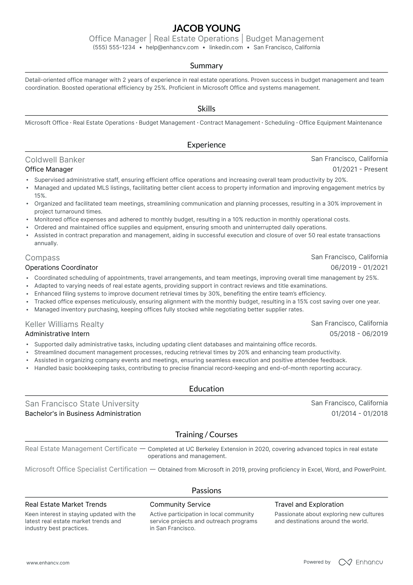 Real Estate Office Manager Resume Example Resume Example