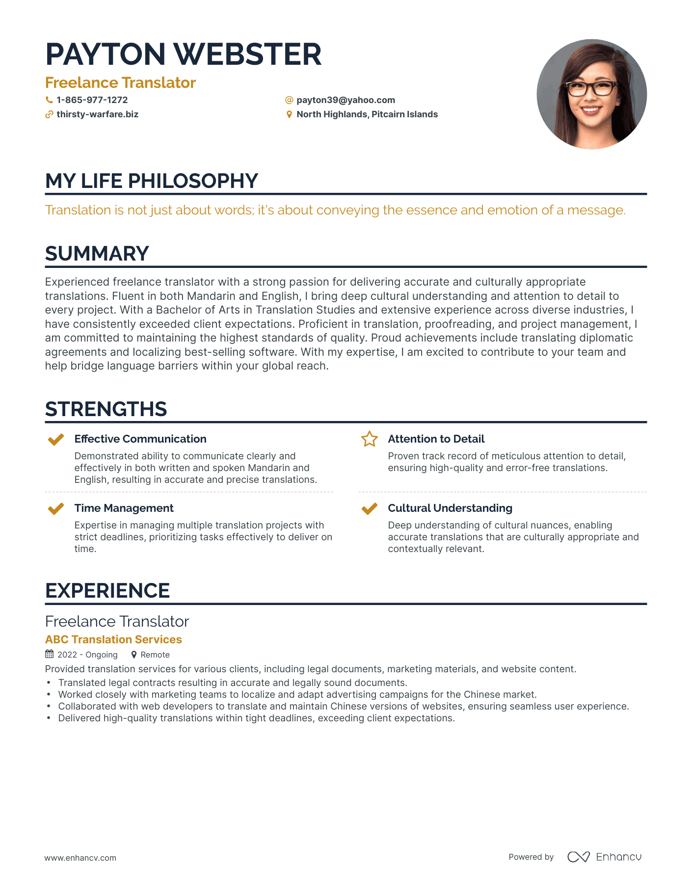 3 Freelance Translator Resume Examples How To Guide For 2023