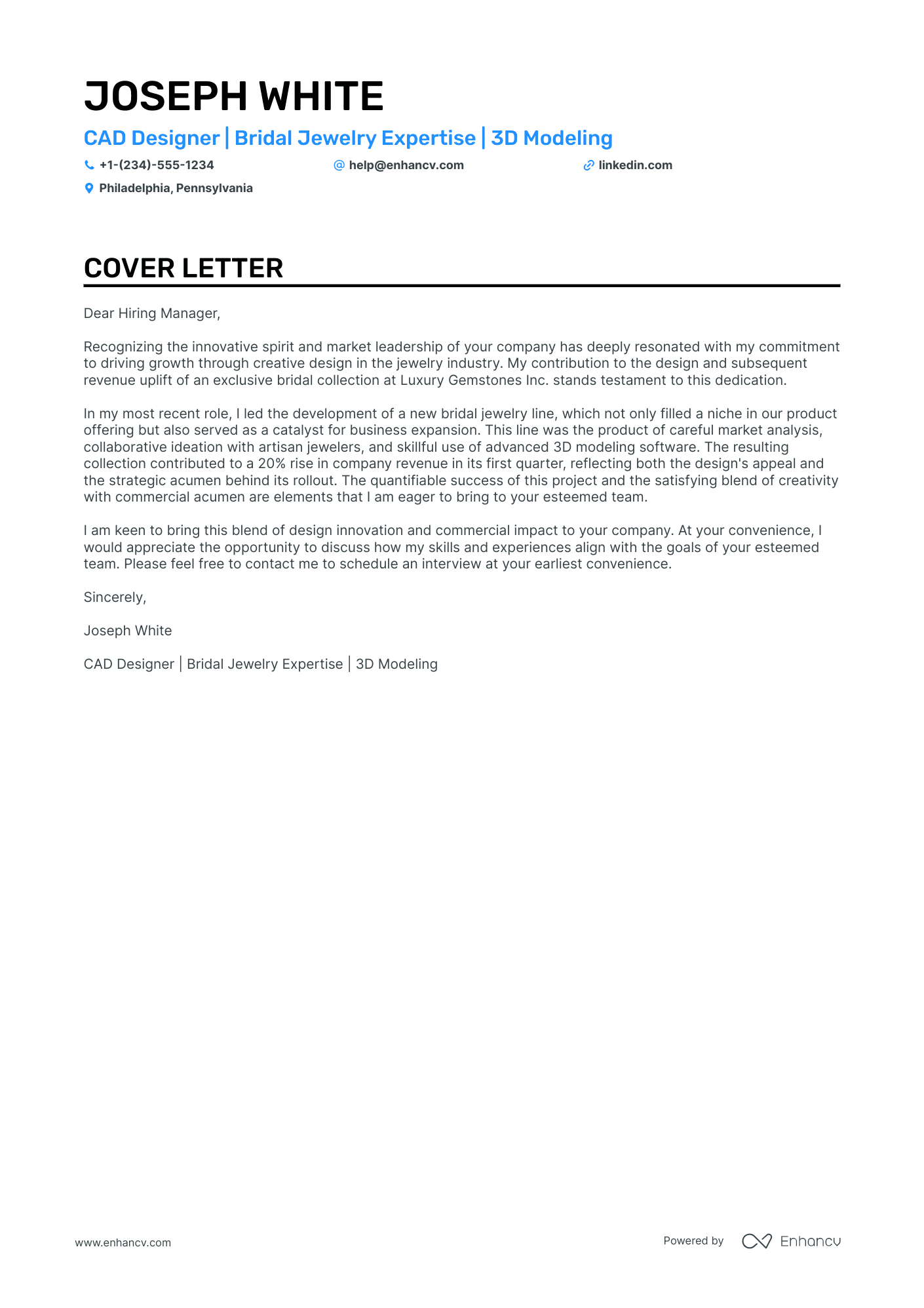 Cad Designer cover letter