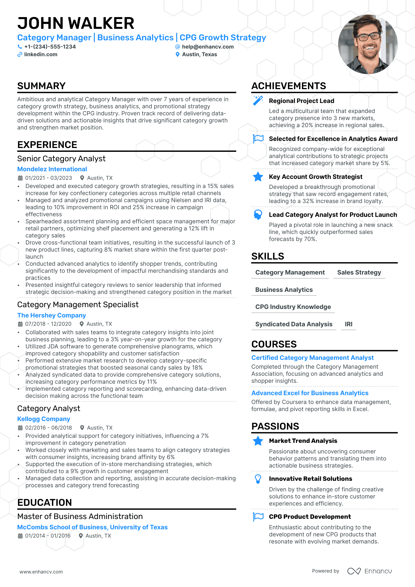 Category Manager resume example
