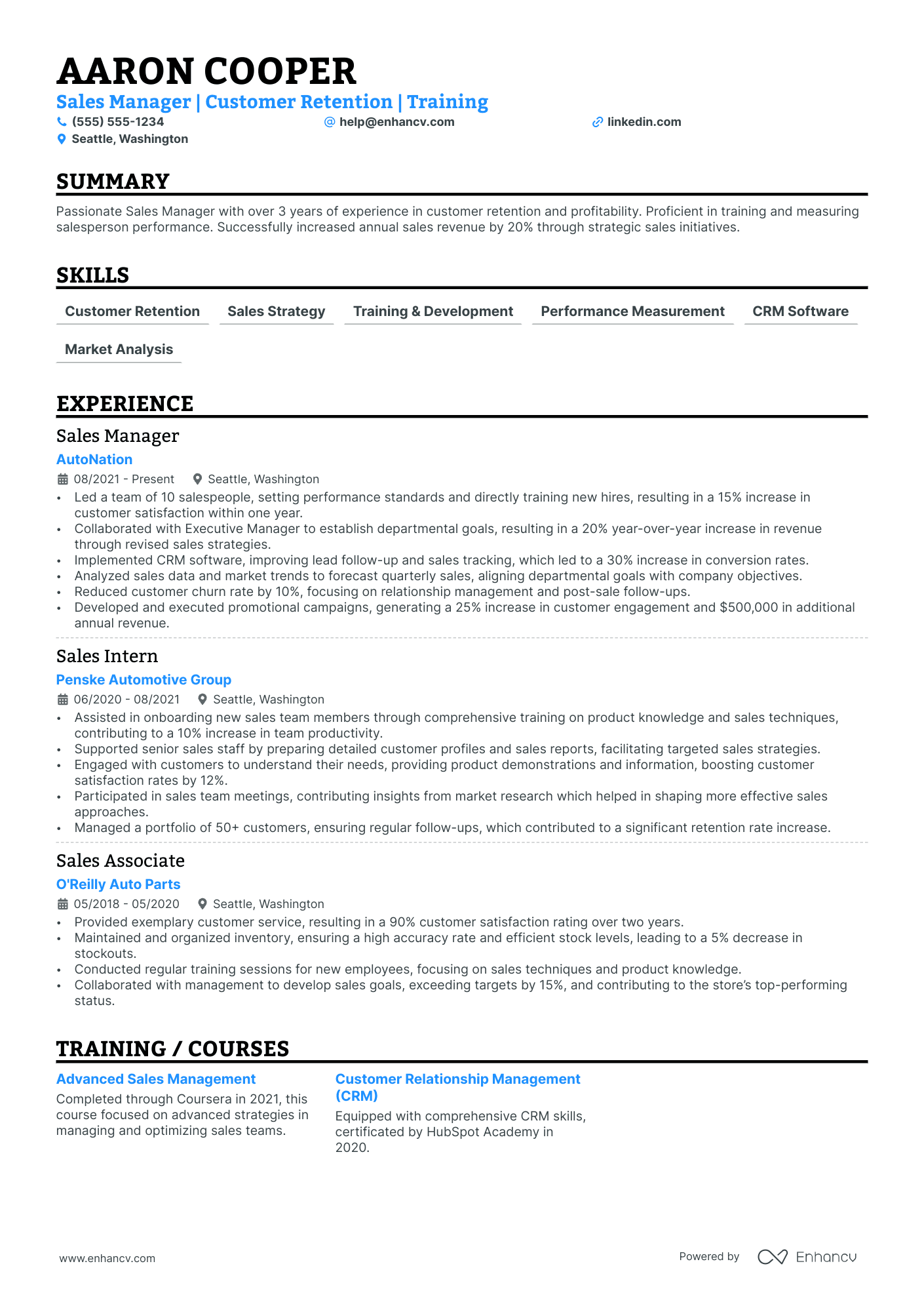 General Manager - Sales Resume Example Resume Example