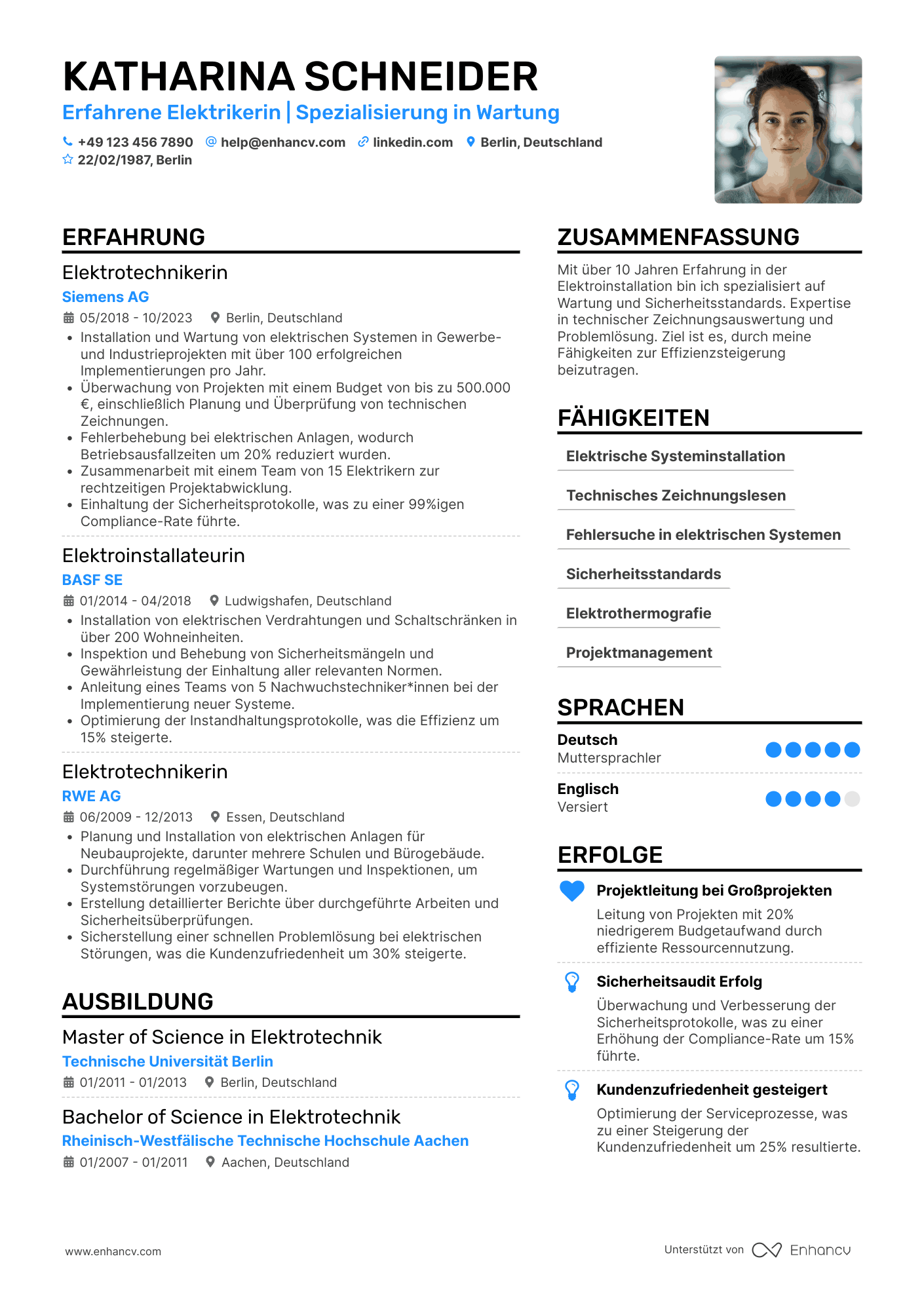 Elektriker CV