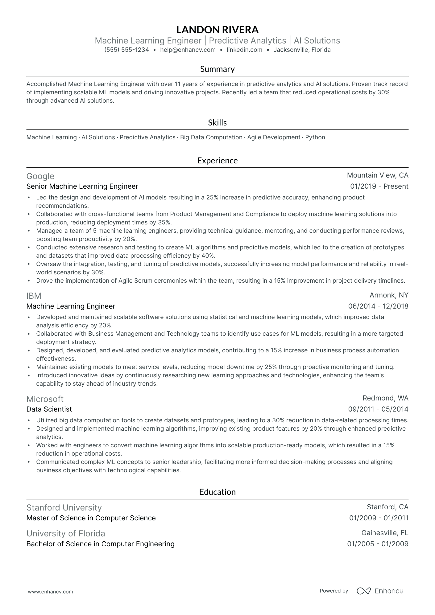 Junior Machine Learning Engineer Resume Example Resume Example