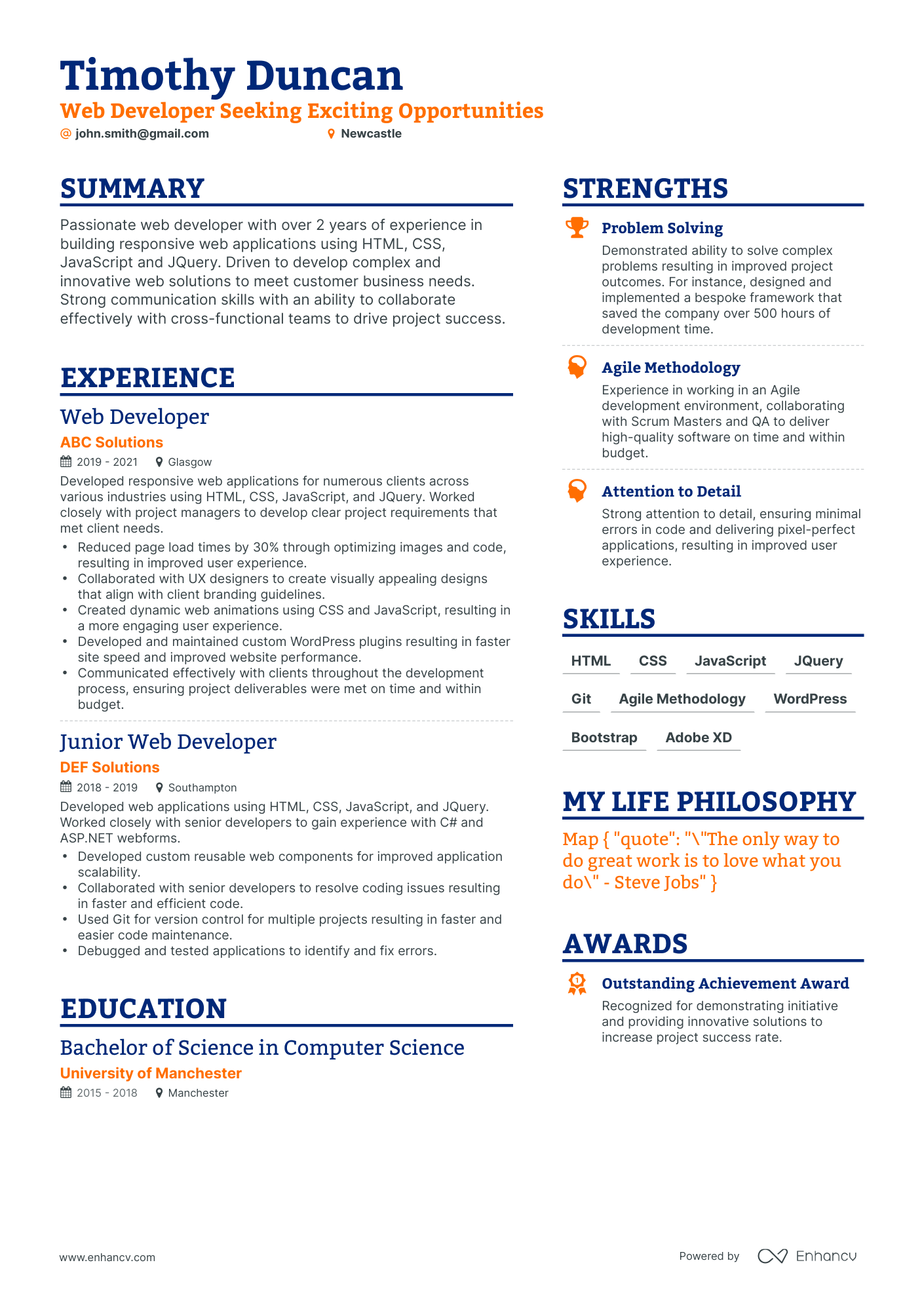 3 Web Developer CV Examples for 2023