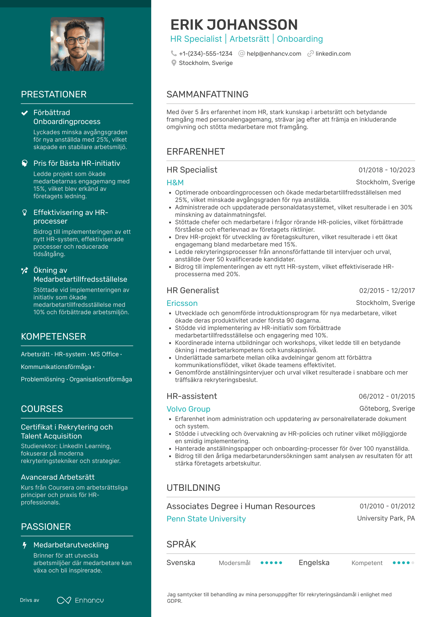 HR Medarbetare CV