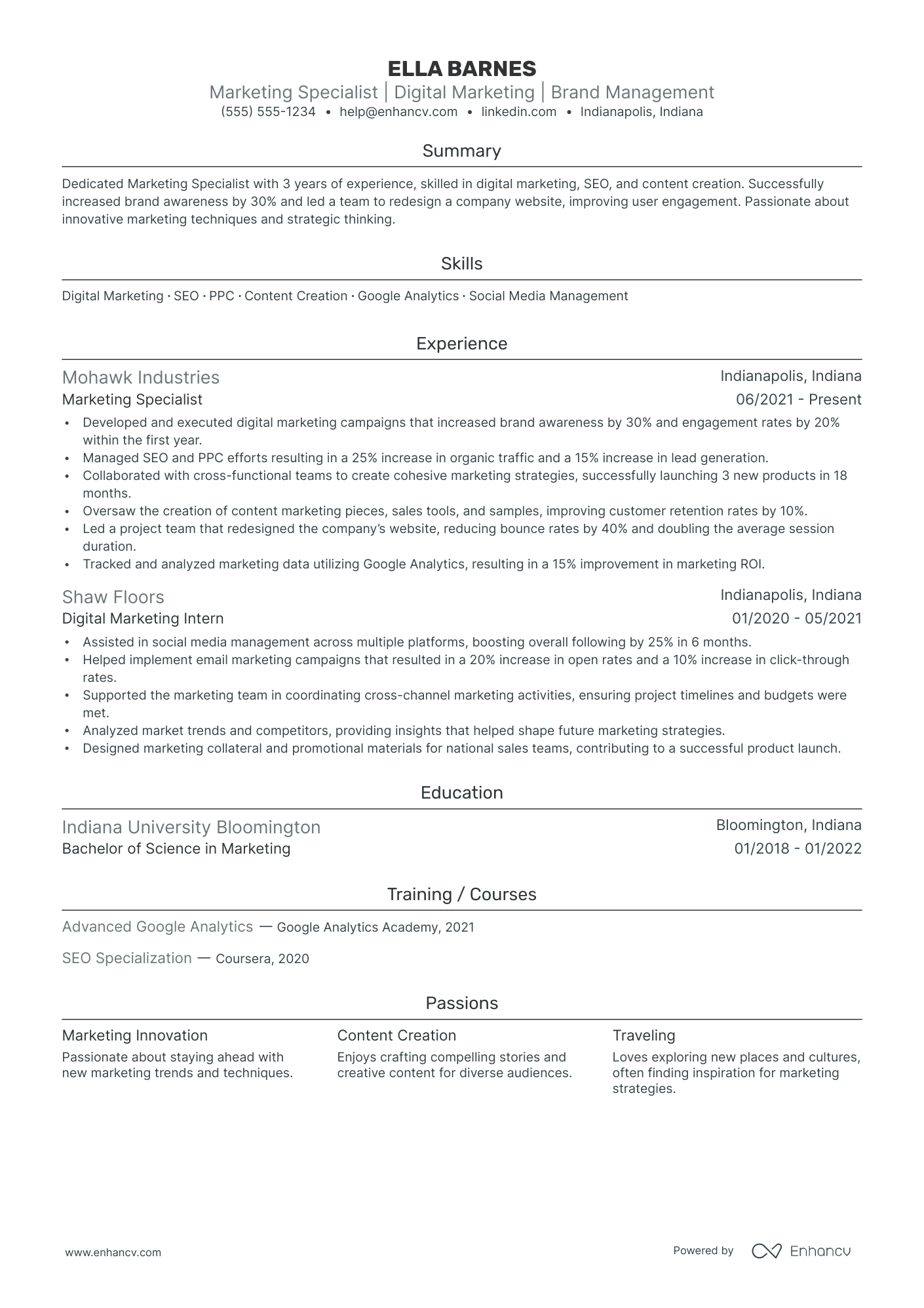 Director of Email Marketing resume example