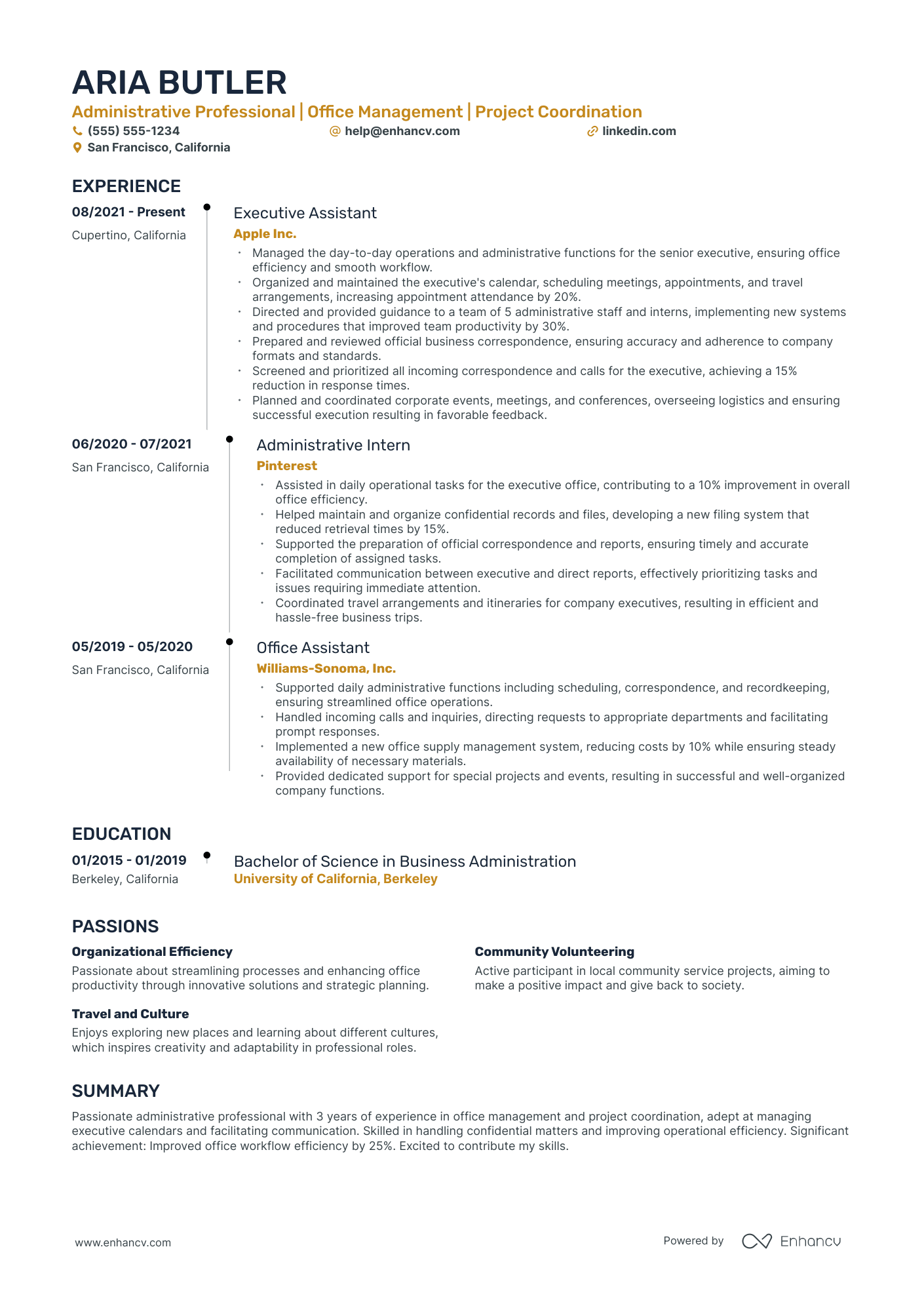 Executive Secretary Resume Example Resume Example