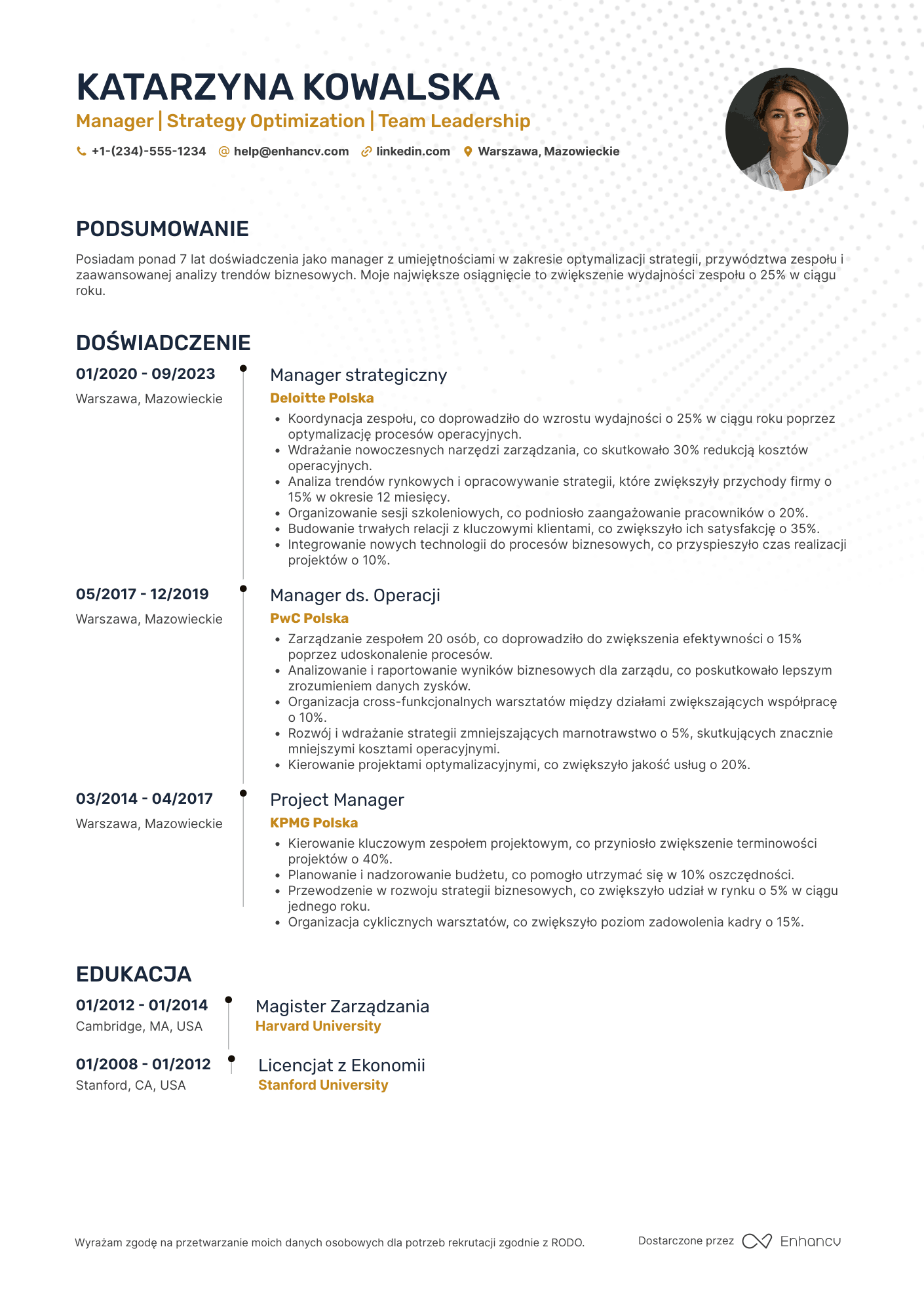 Manager CV