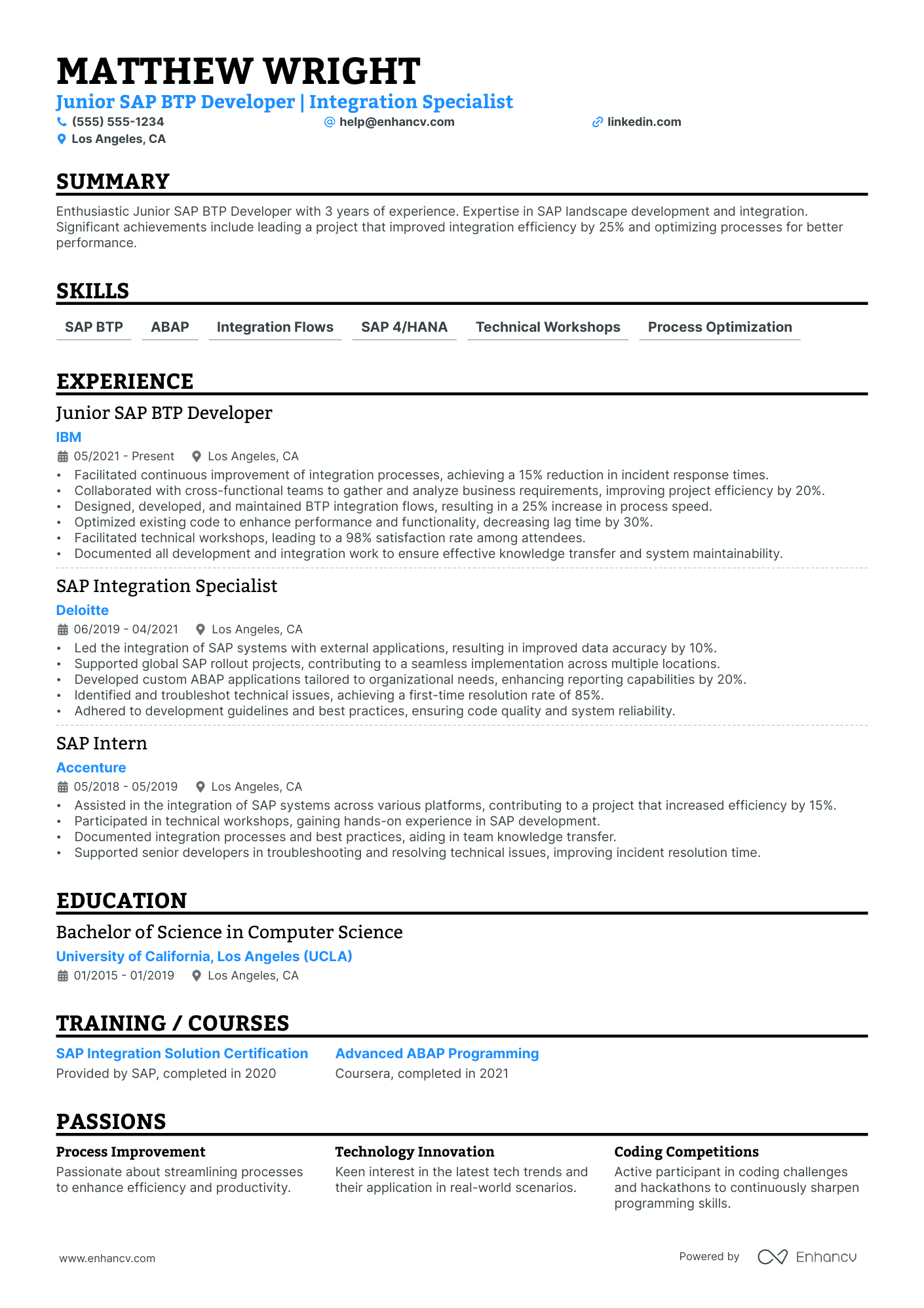 Senior Application Developer resume example