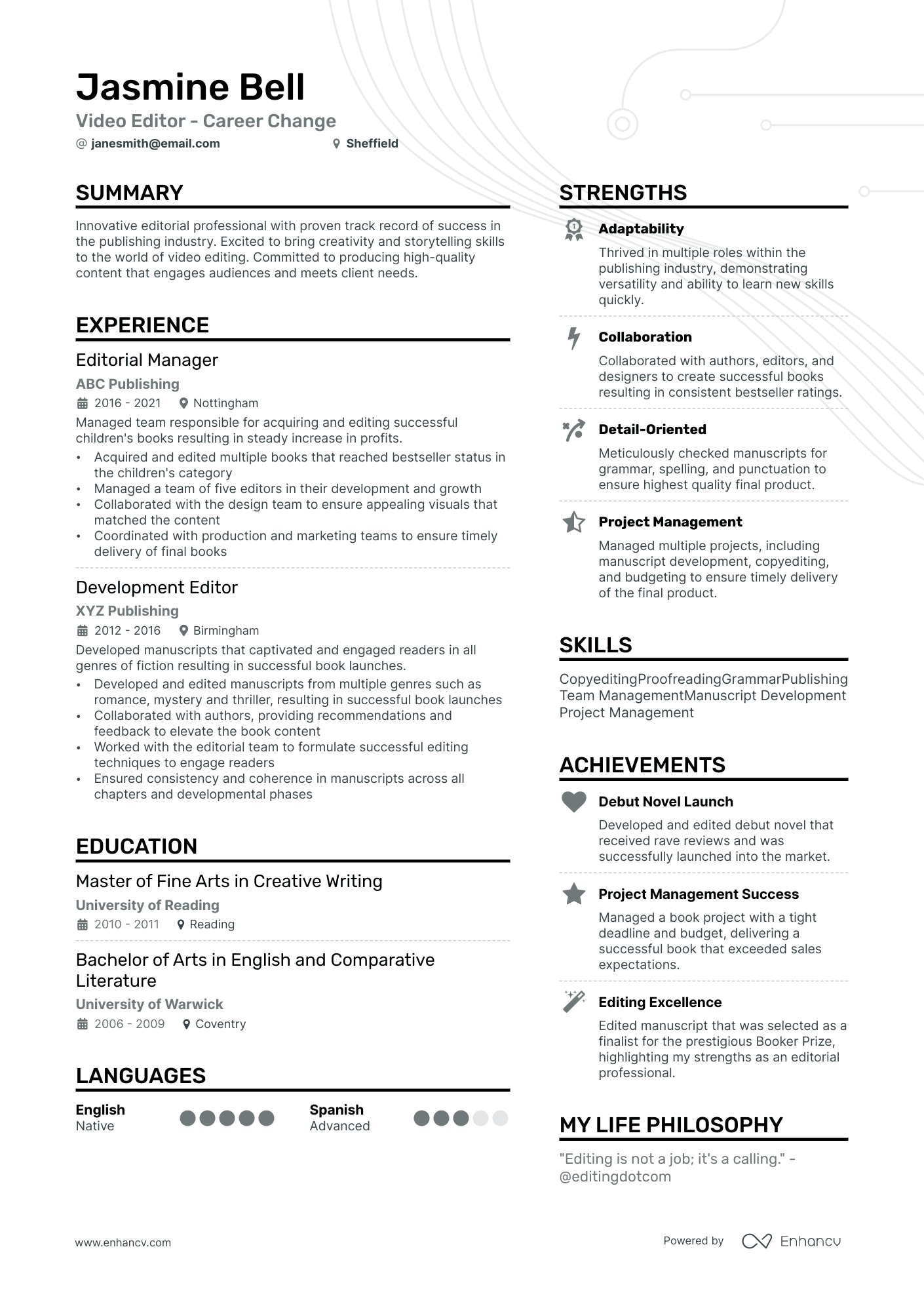 3 Editor CV Examples for 2024