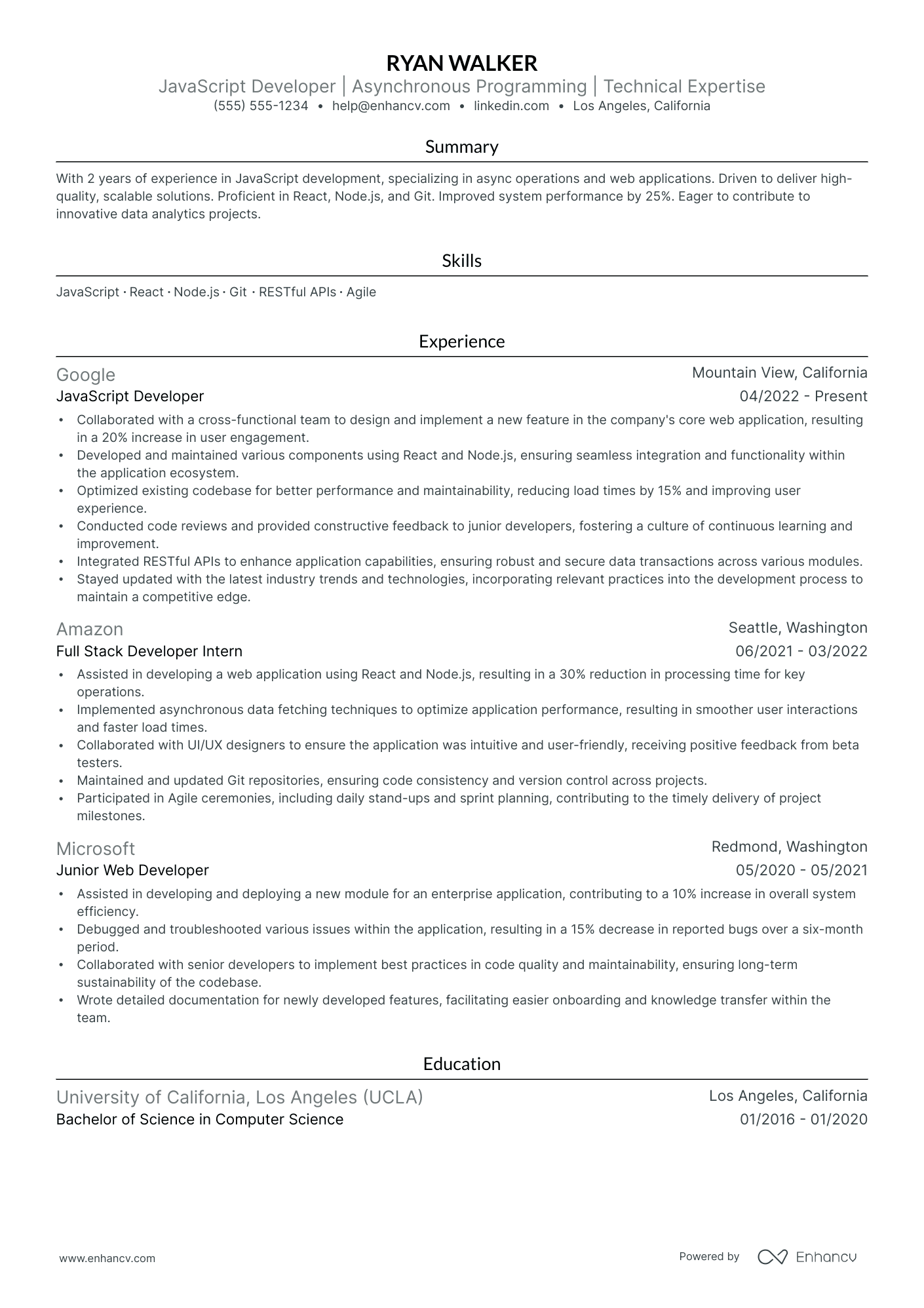 Full-Stack Java Developer Resume Example Resume Example