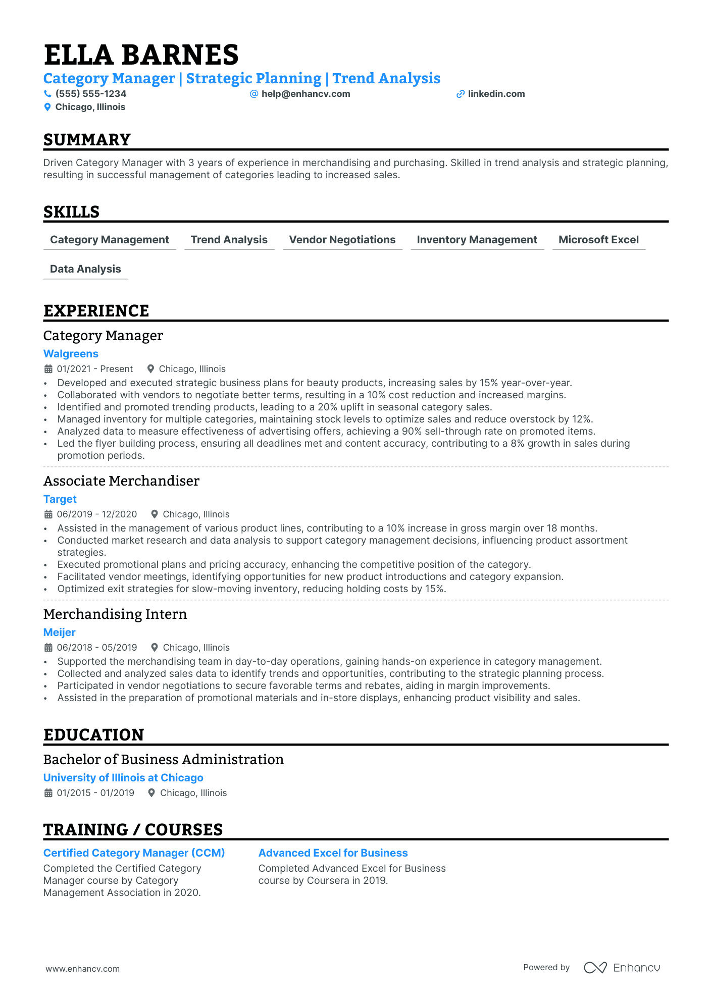 Assistant Buyer resume example