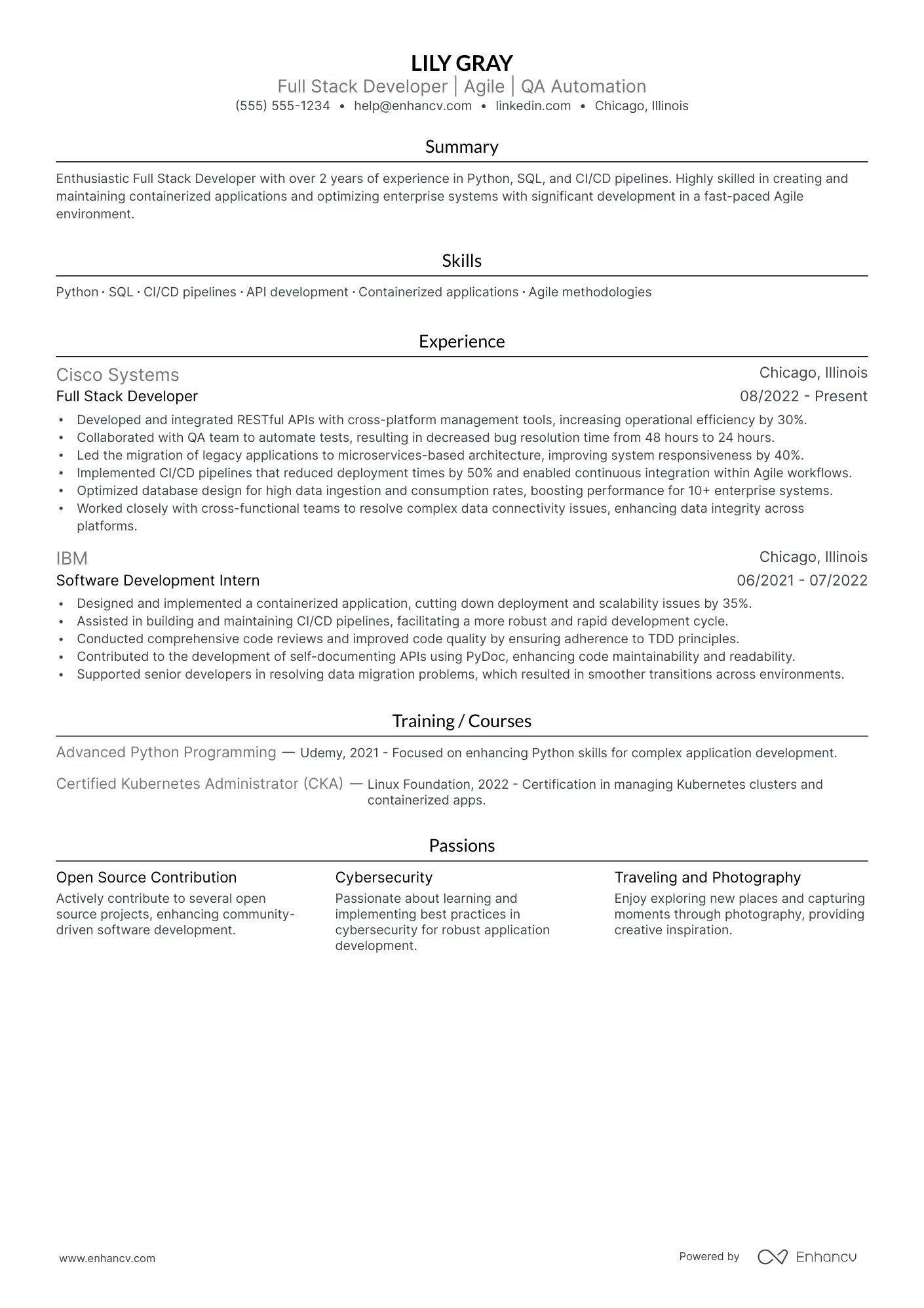 Full Stack Programmer Resume Example Resume Example