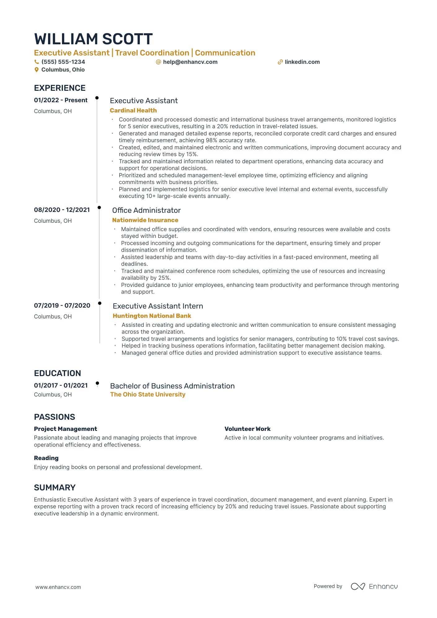 Senior Virtual Assistant resume example