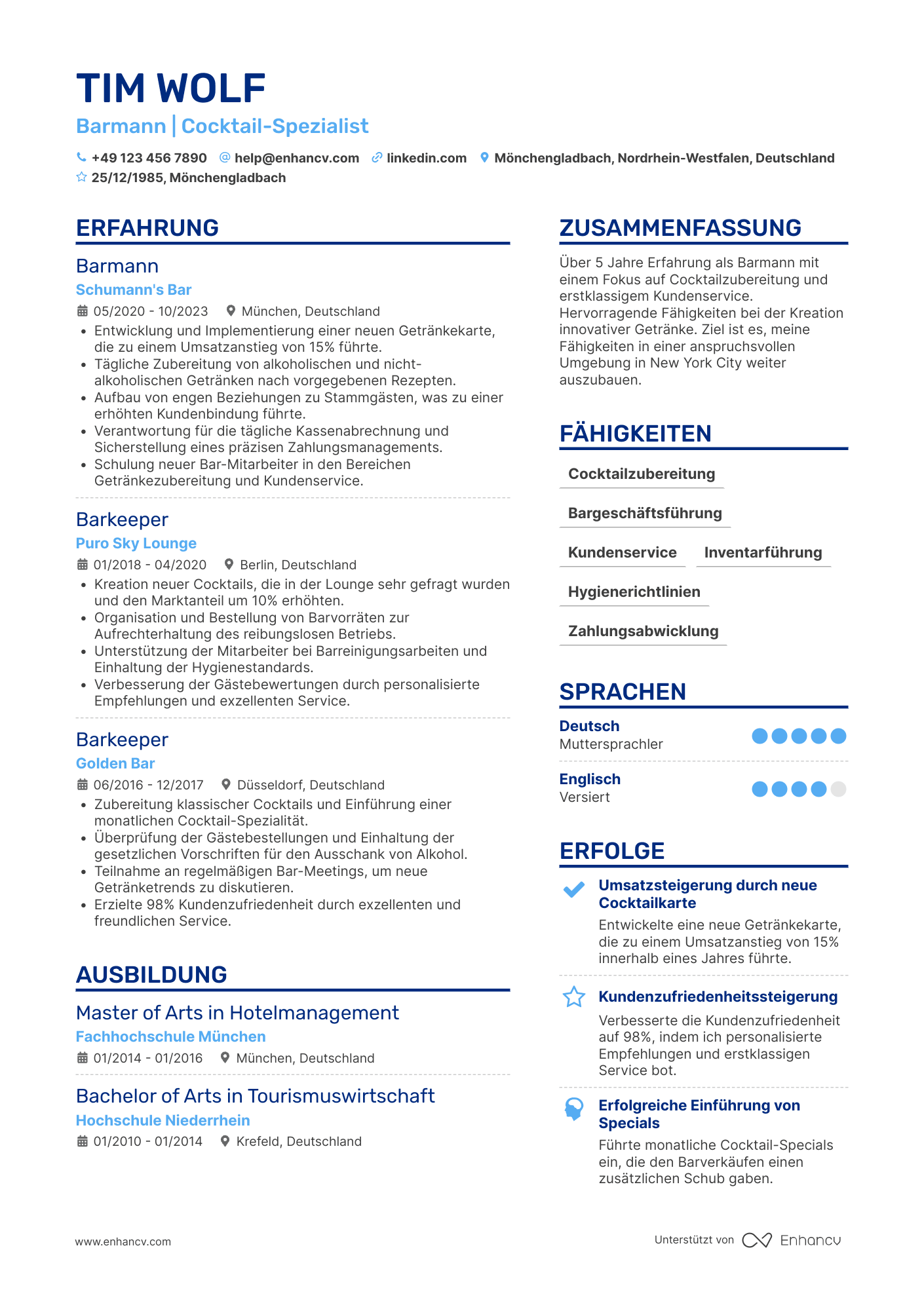 Barmann CV