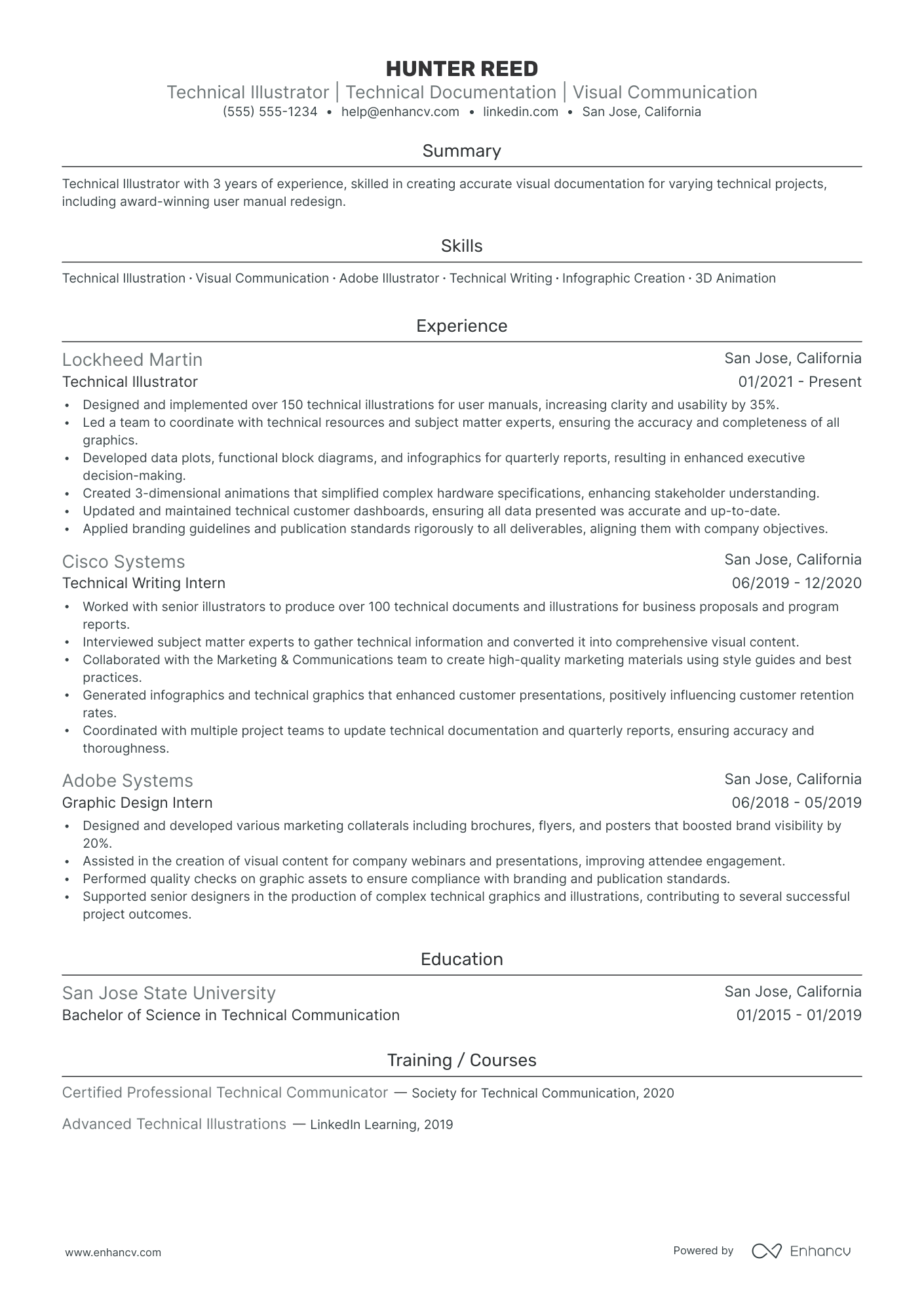 Illustrator resume example