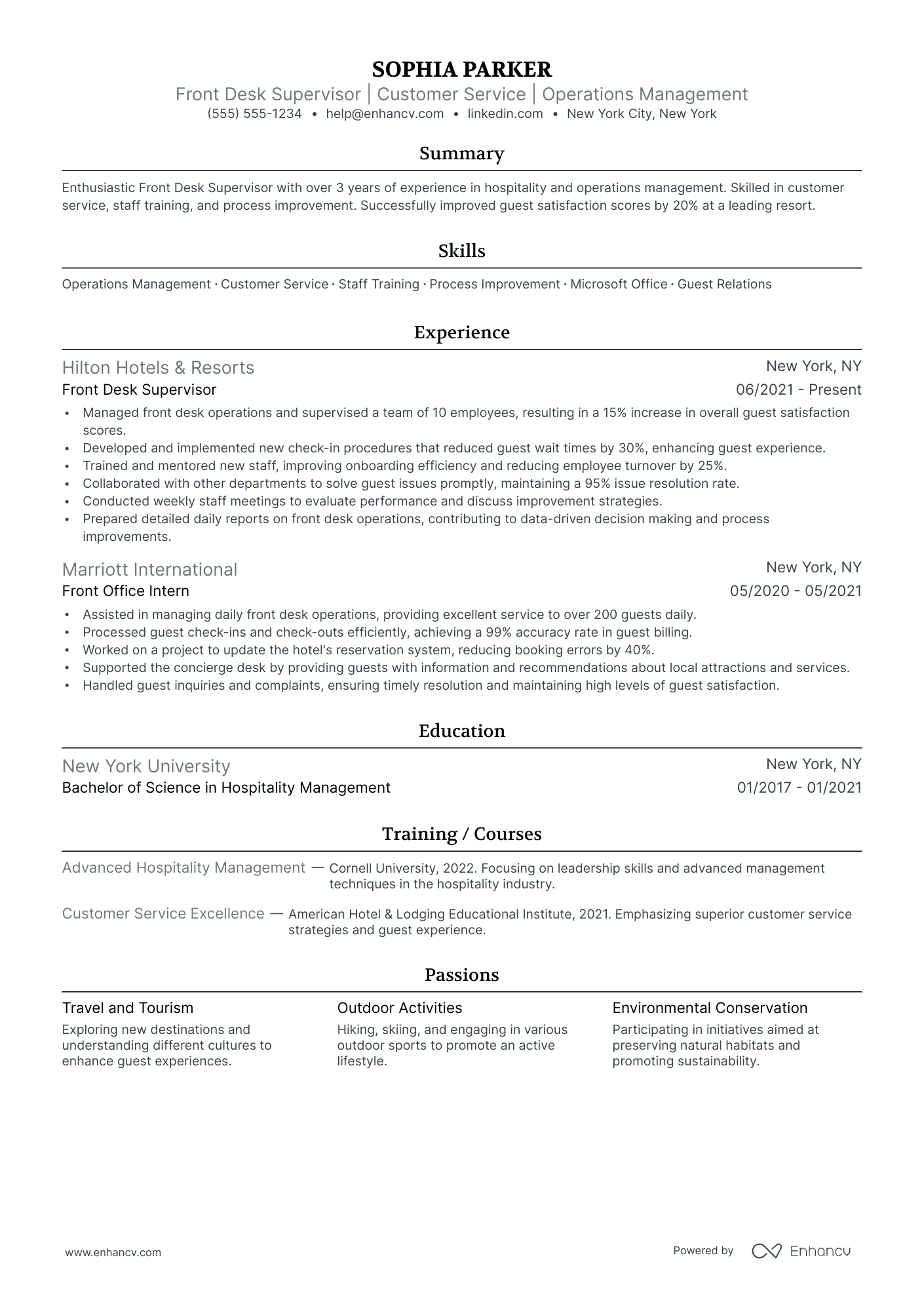 Front Office Assistant Manager Resume Example Resume Example