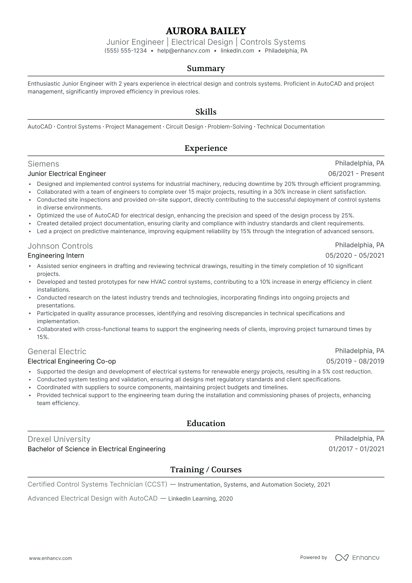 Instrumentation and Control Engineer Resume Example Resume Example