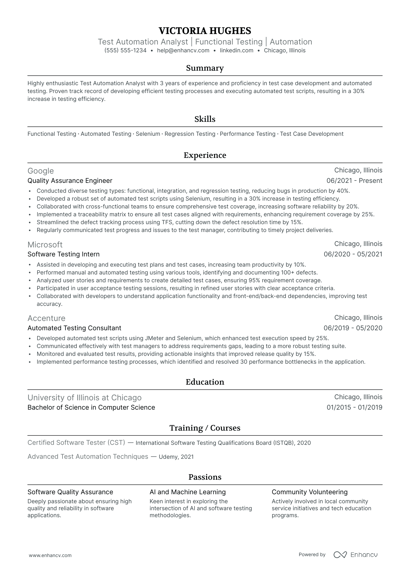 Automation Test Analyst Resume Example Resume Example