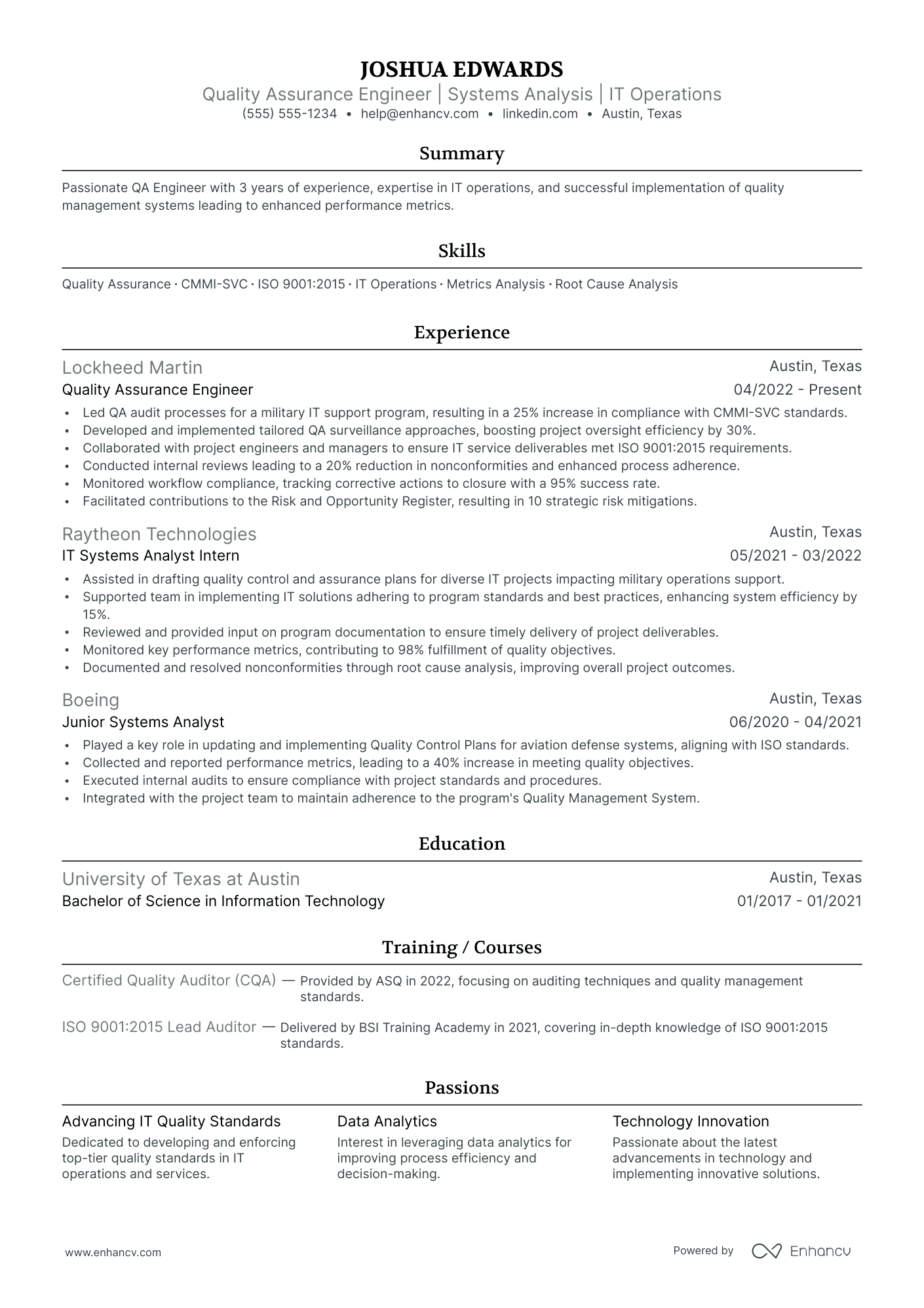 DevOps Quality Assurance Engineer Resume Example Resume Example