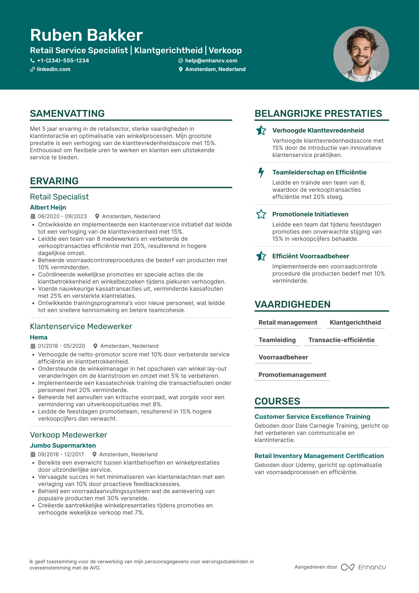Bijbaantje CV