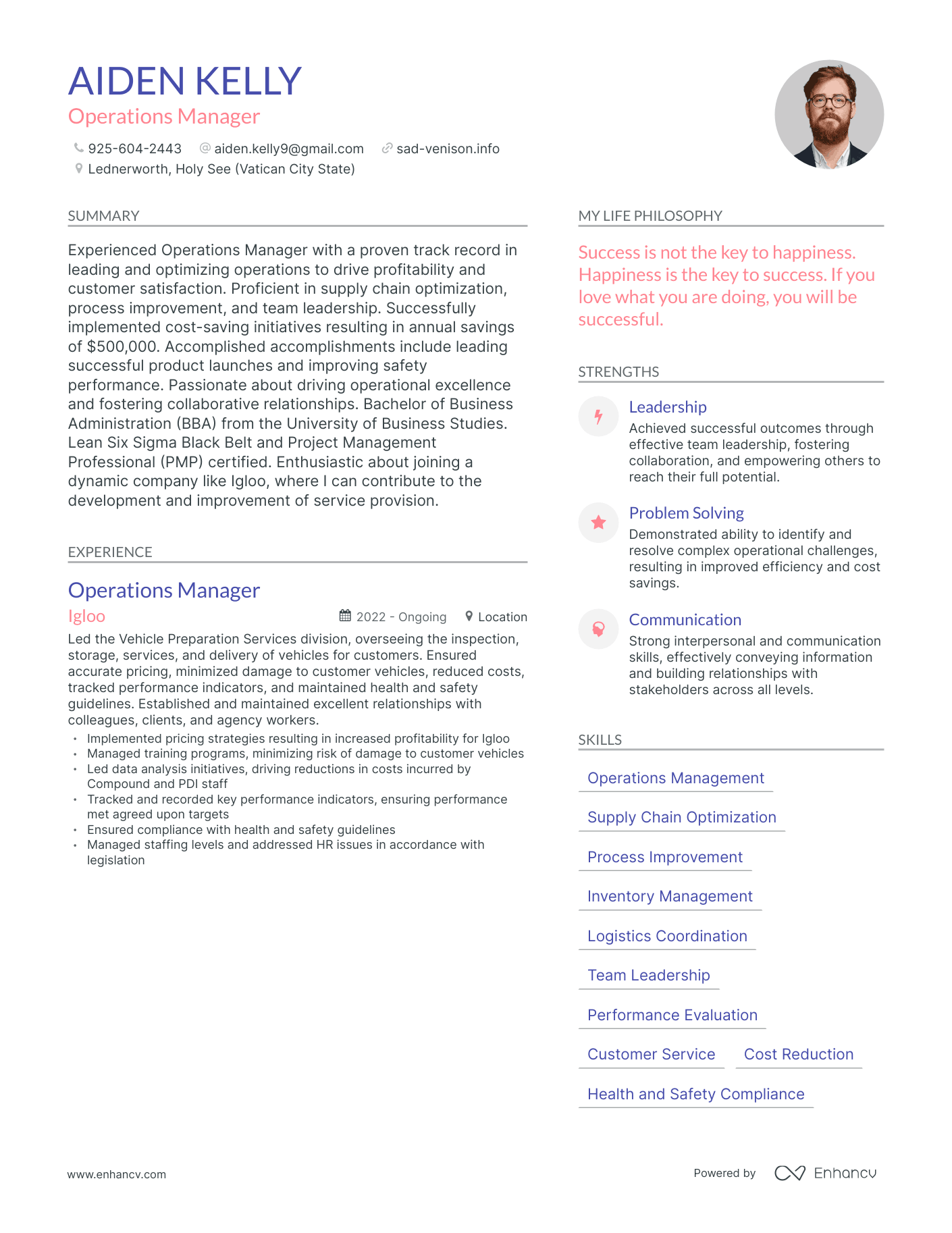 3 Operations Manager Resume Examples How To Guide For 2024