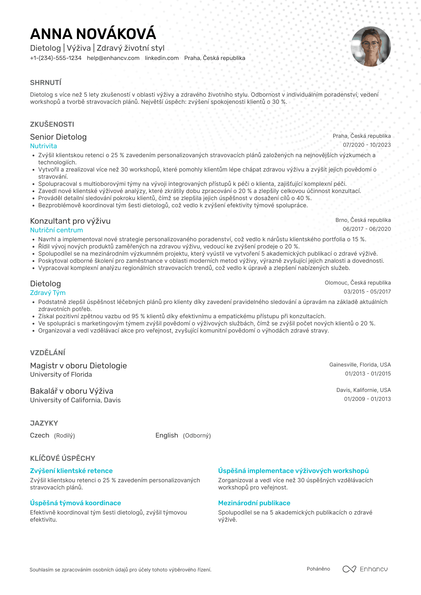 Dietolog CV