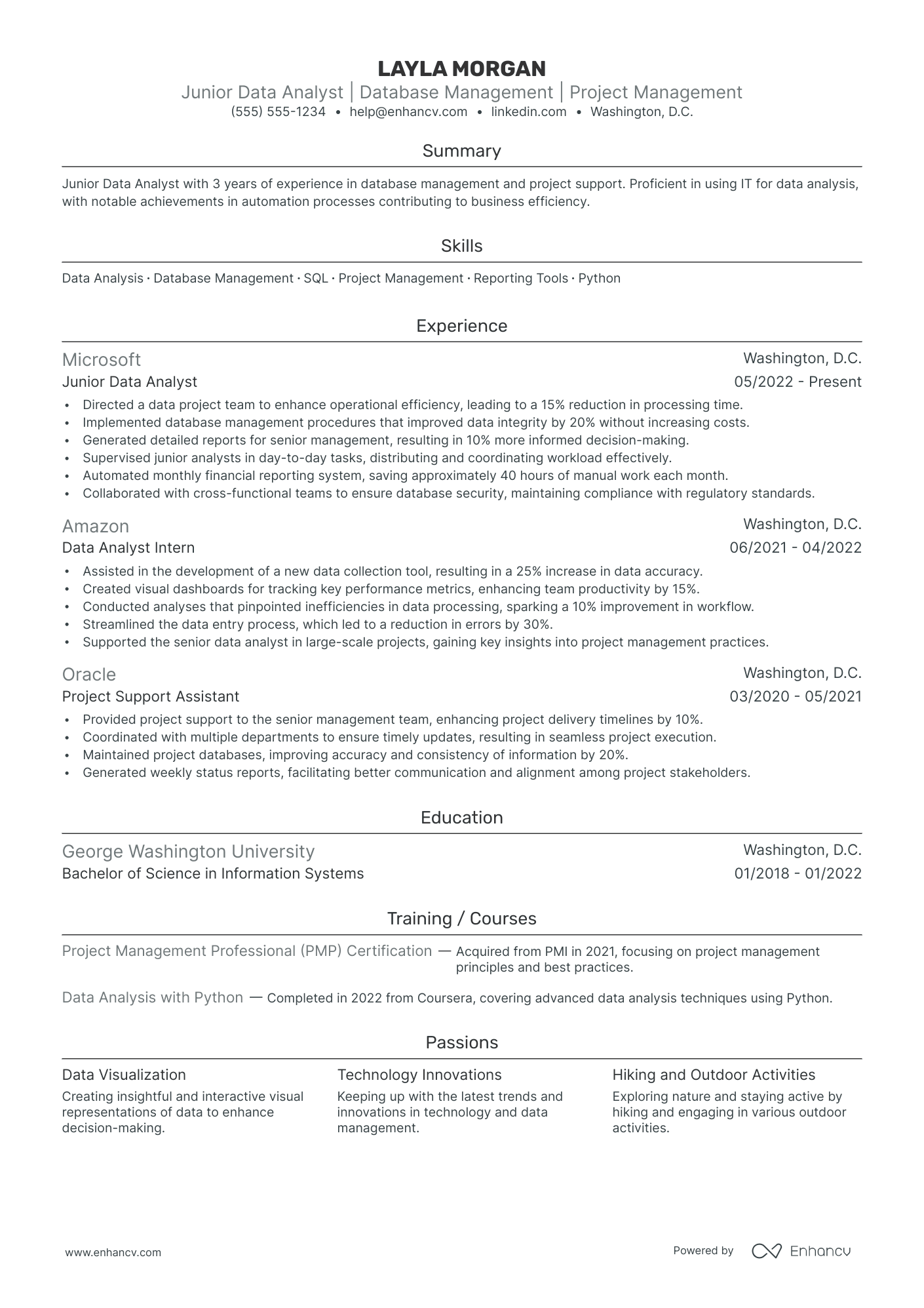 Project Accounting Manager resume example