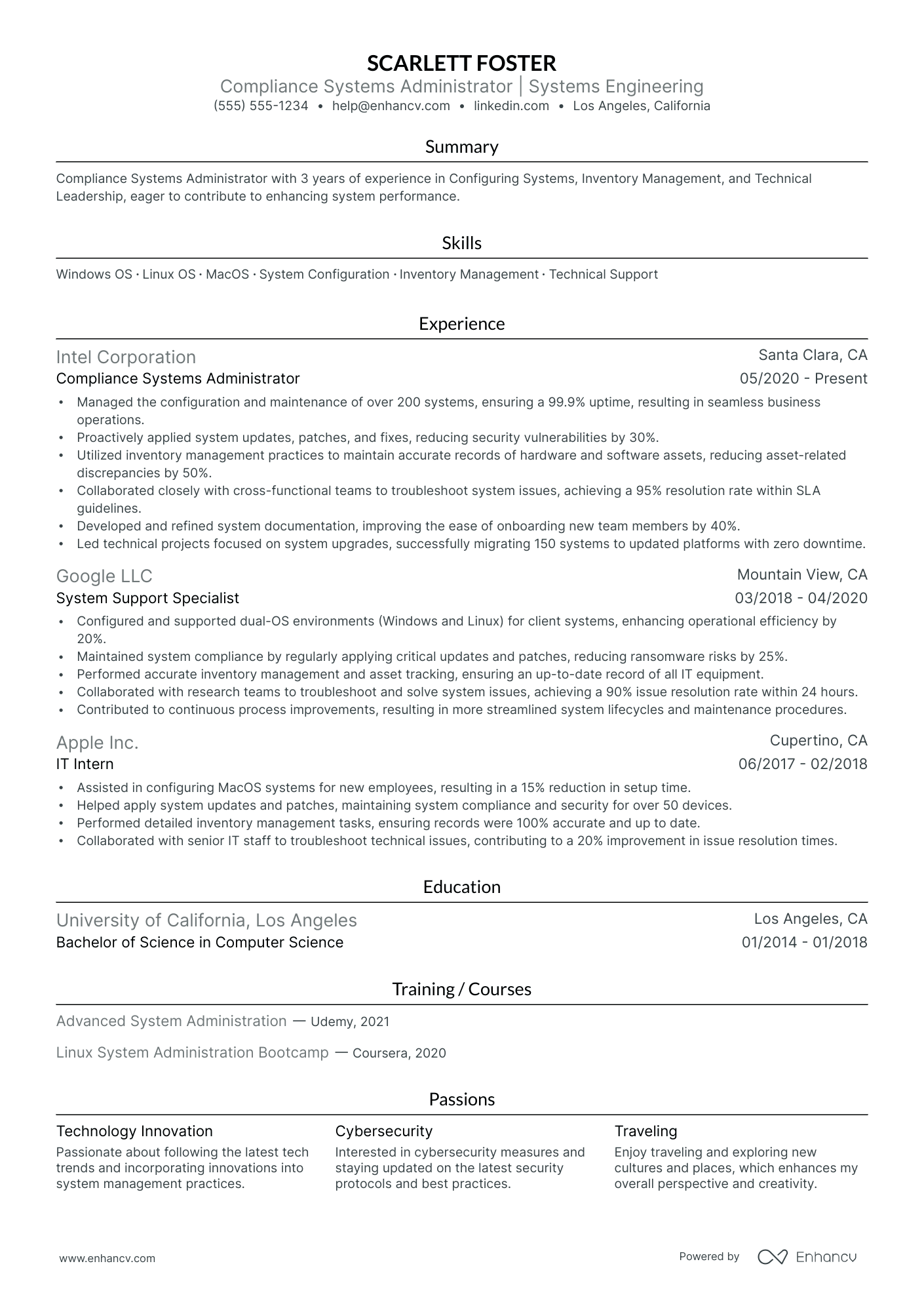 Computer Science Administrator Resume Example Resume Example