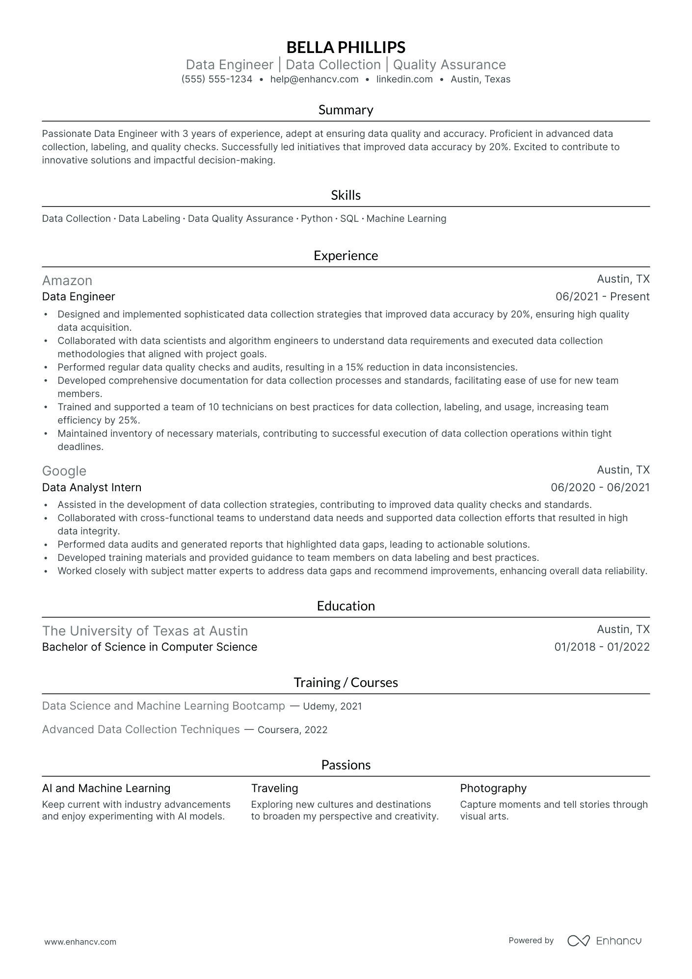 Data Infrastructure Engineer resume example