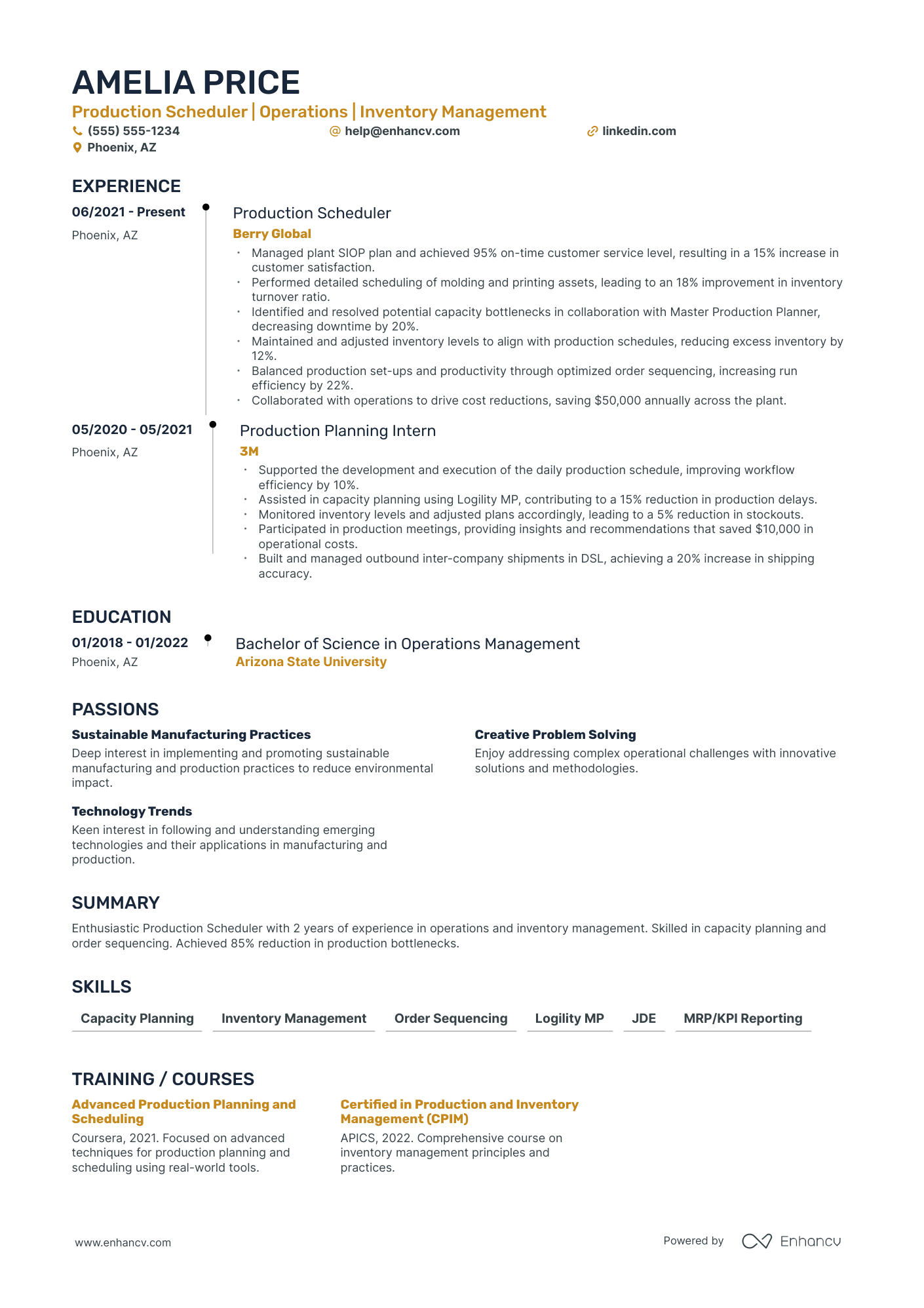 Production Team Lead resume example