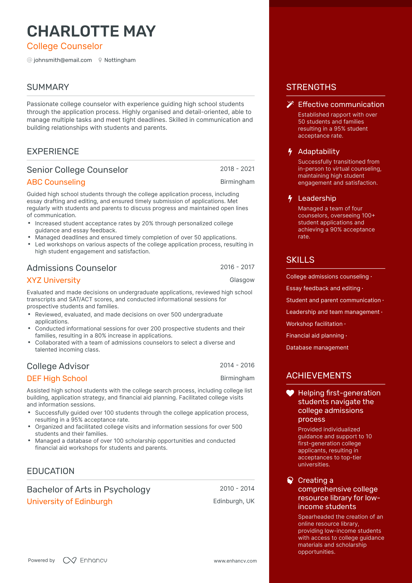 3 College CV Examples for 2023