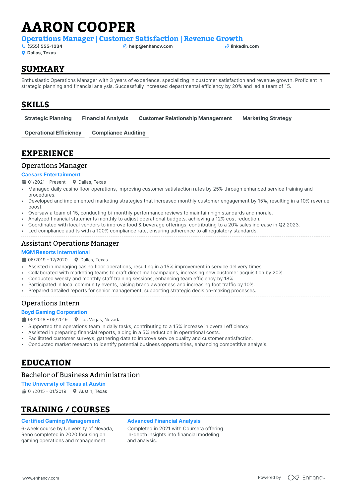 Senior General Manager resume example