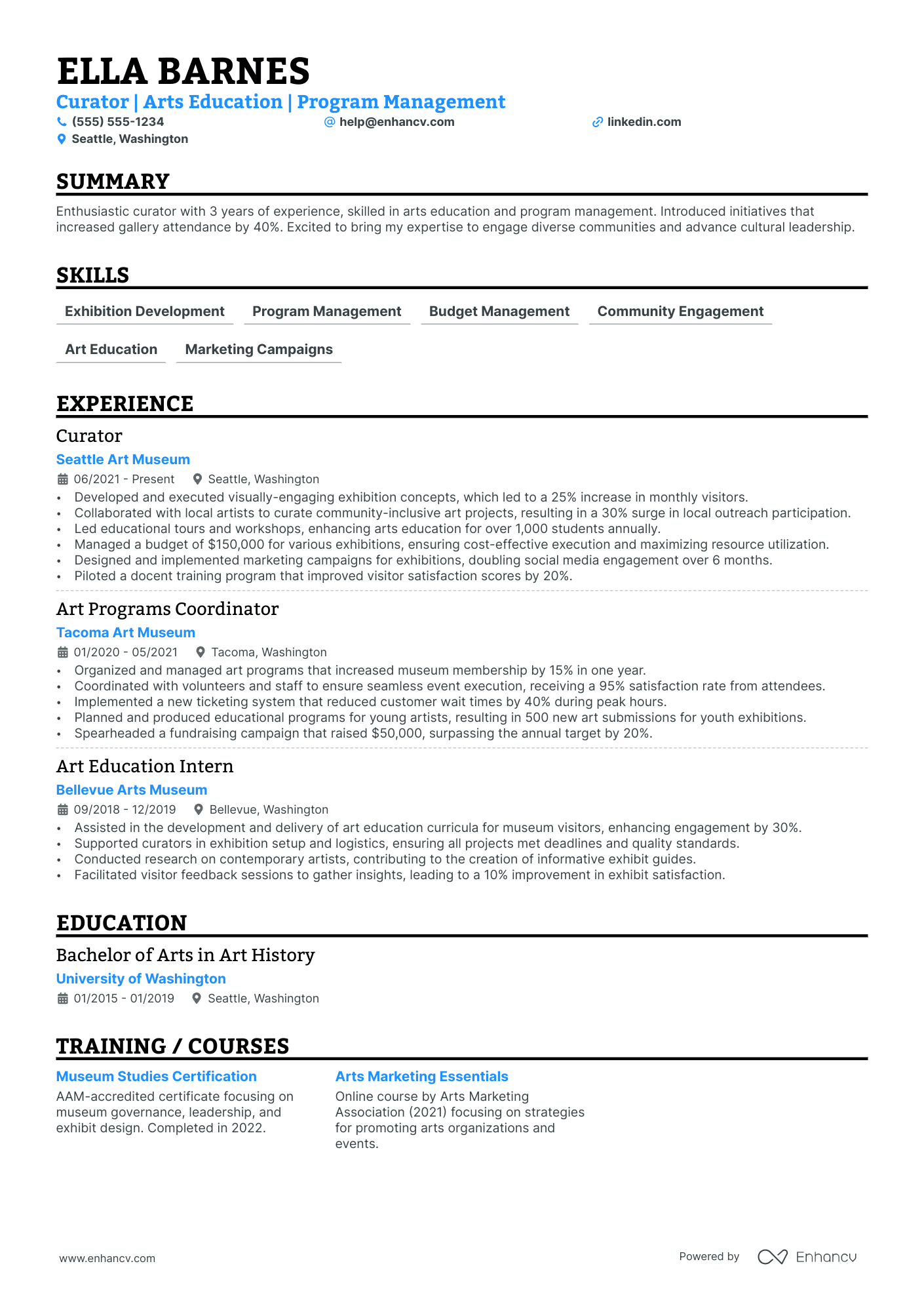 Executive Art Director resume example