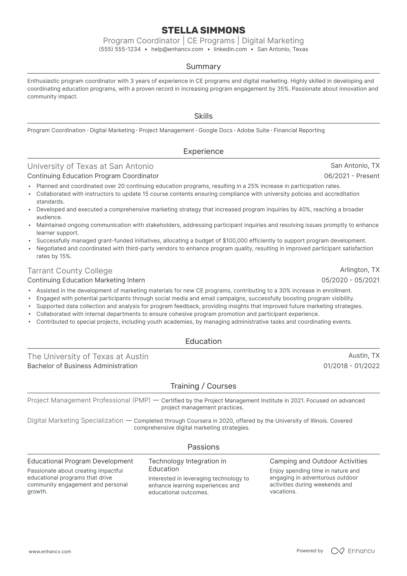 Continuing Education Coordinator Resume Example Resume Example