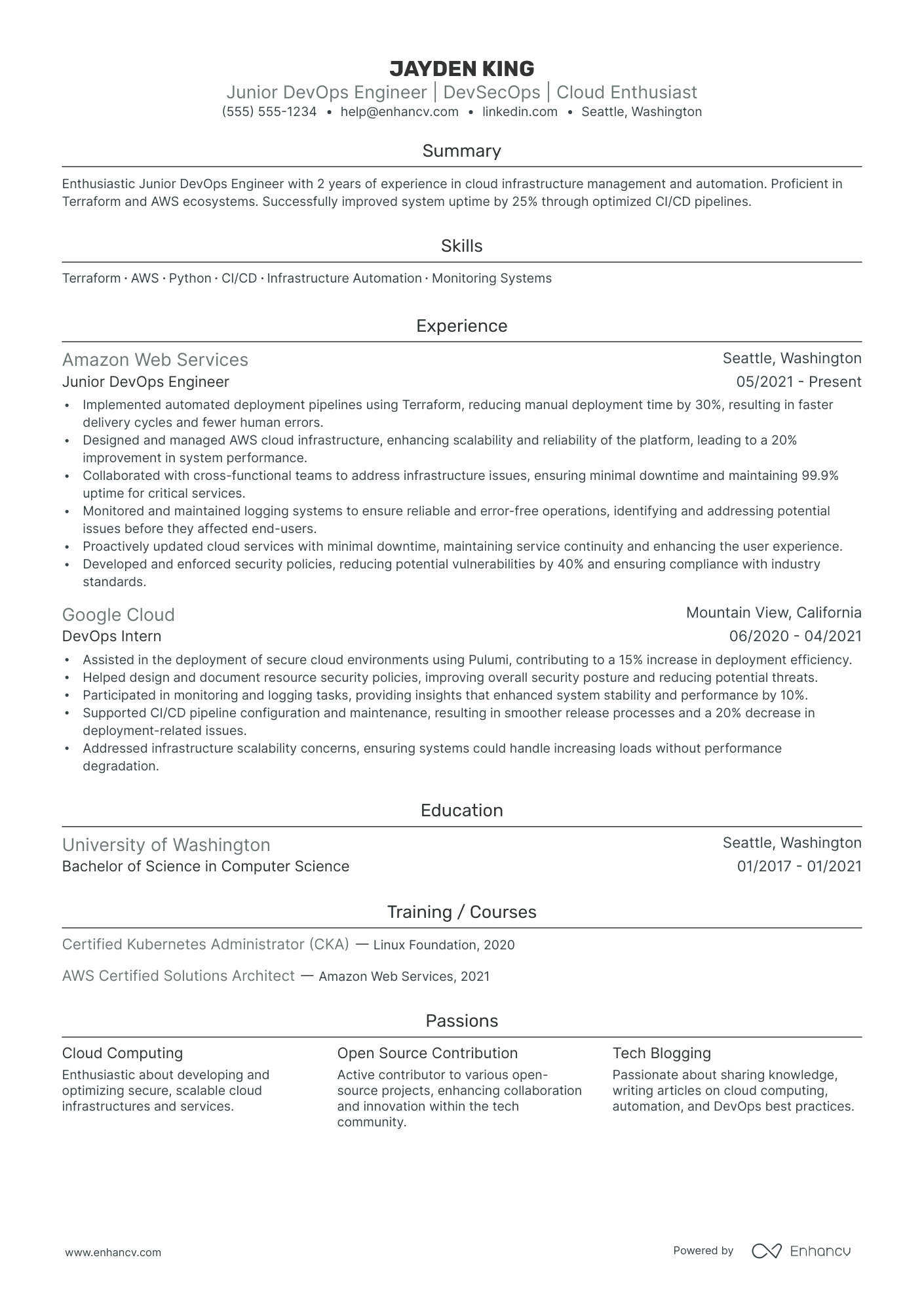 DevOps Security Engineer resume example