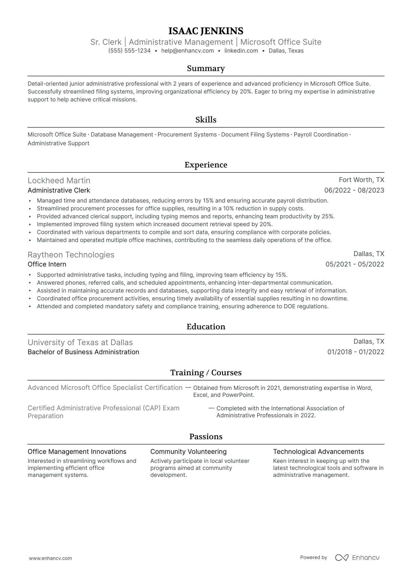 Executive Office Clerk Resume Example Resume Example