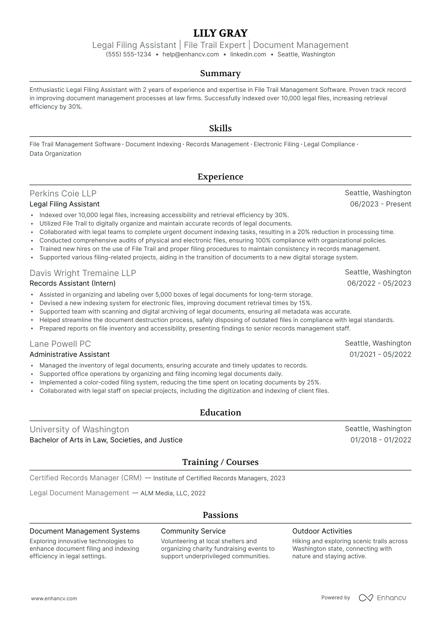 Legal File Clerk Resume Example Resume Example